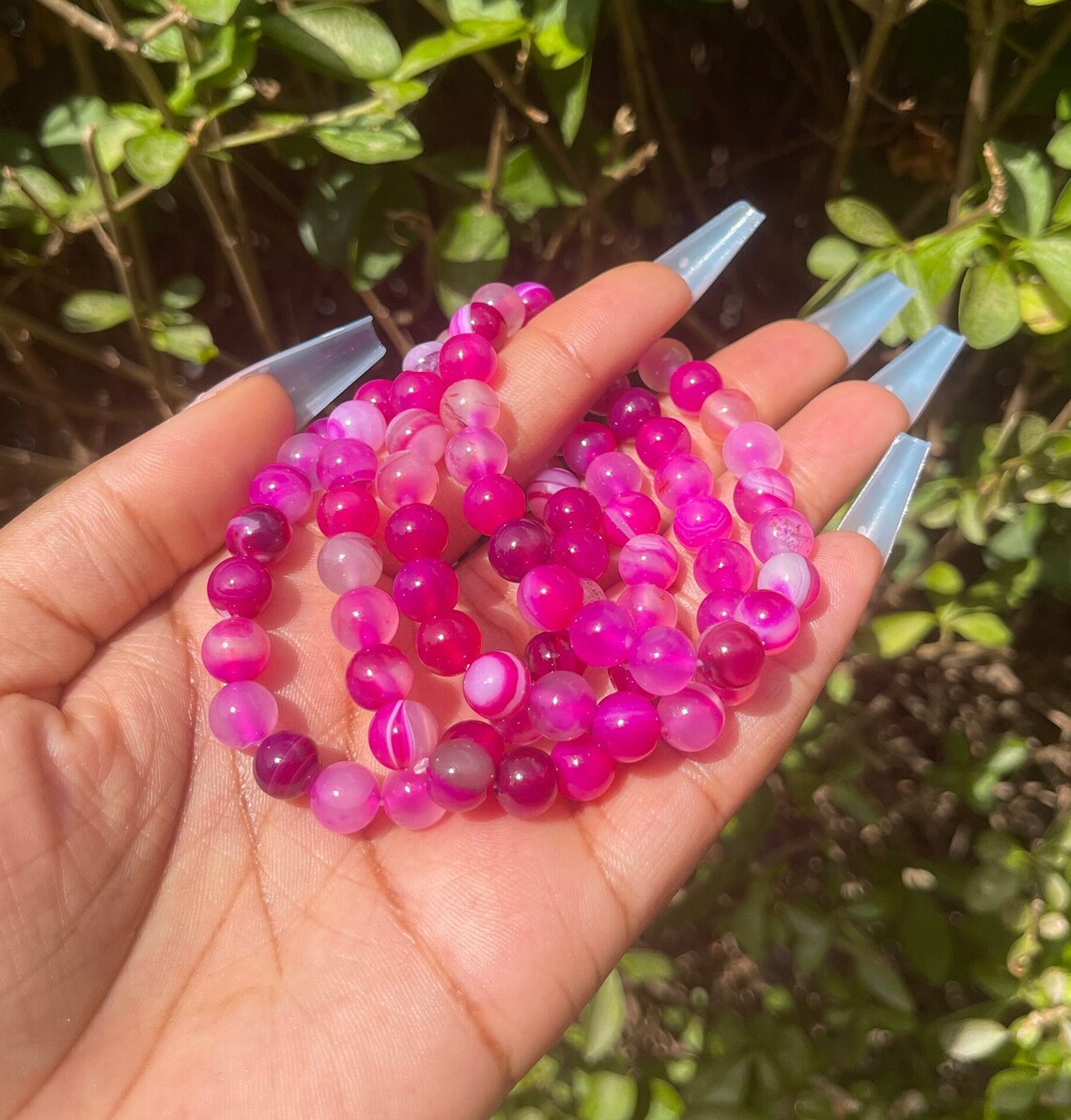 Pink Agate Bracelet