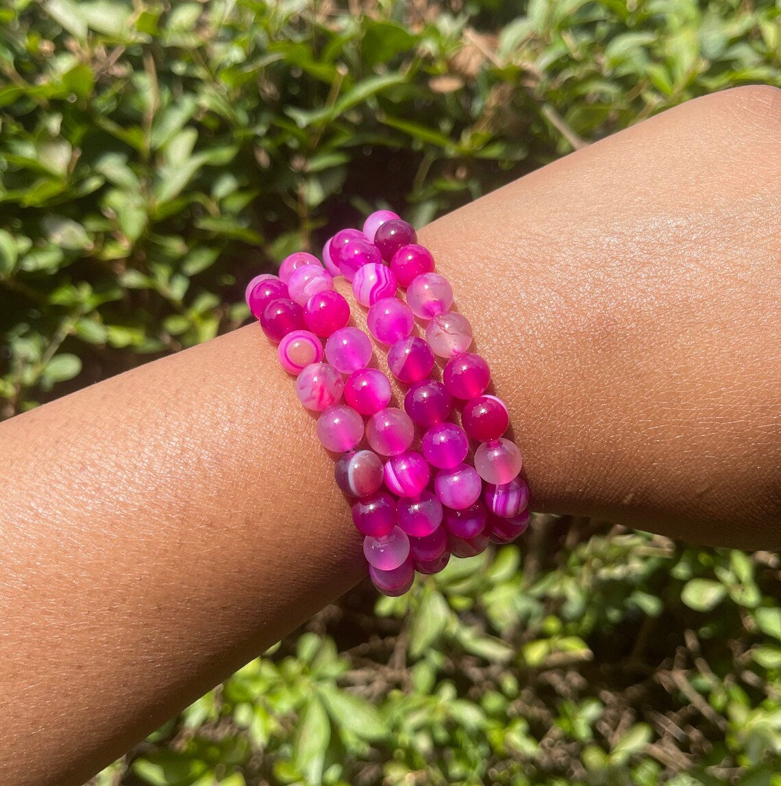 Pink Agate Bracelet