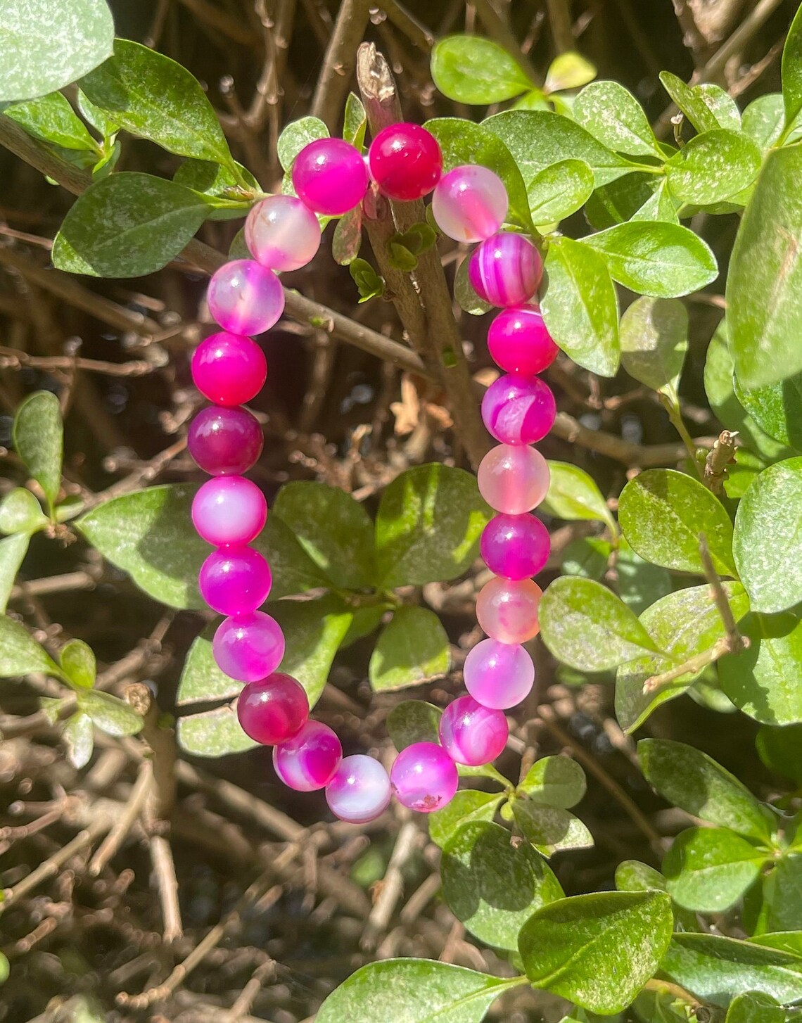 Pink Agate Bracelet