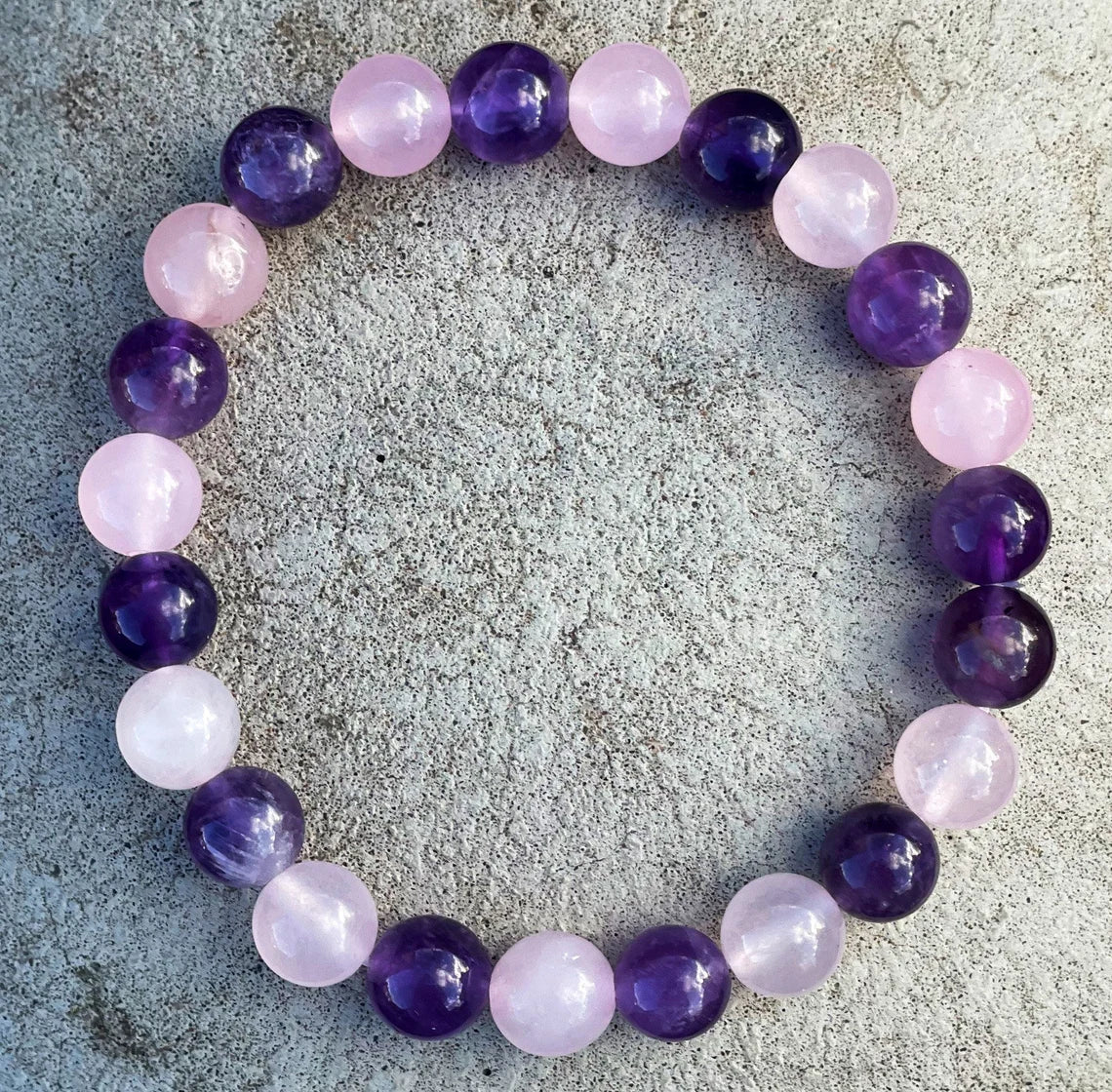 Rose Quartz & Amethyst Bracelet