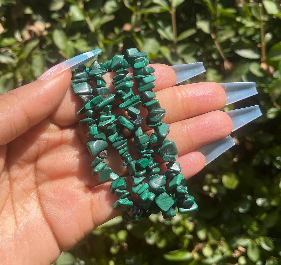 Malachite Chip Bracelet