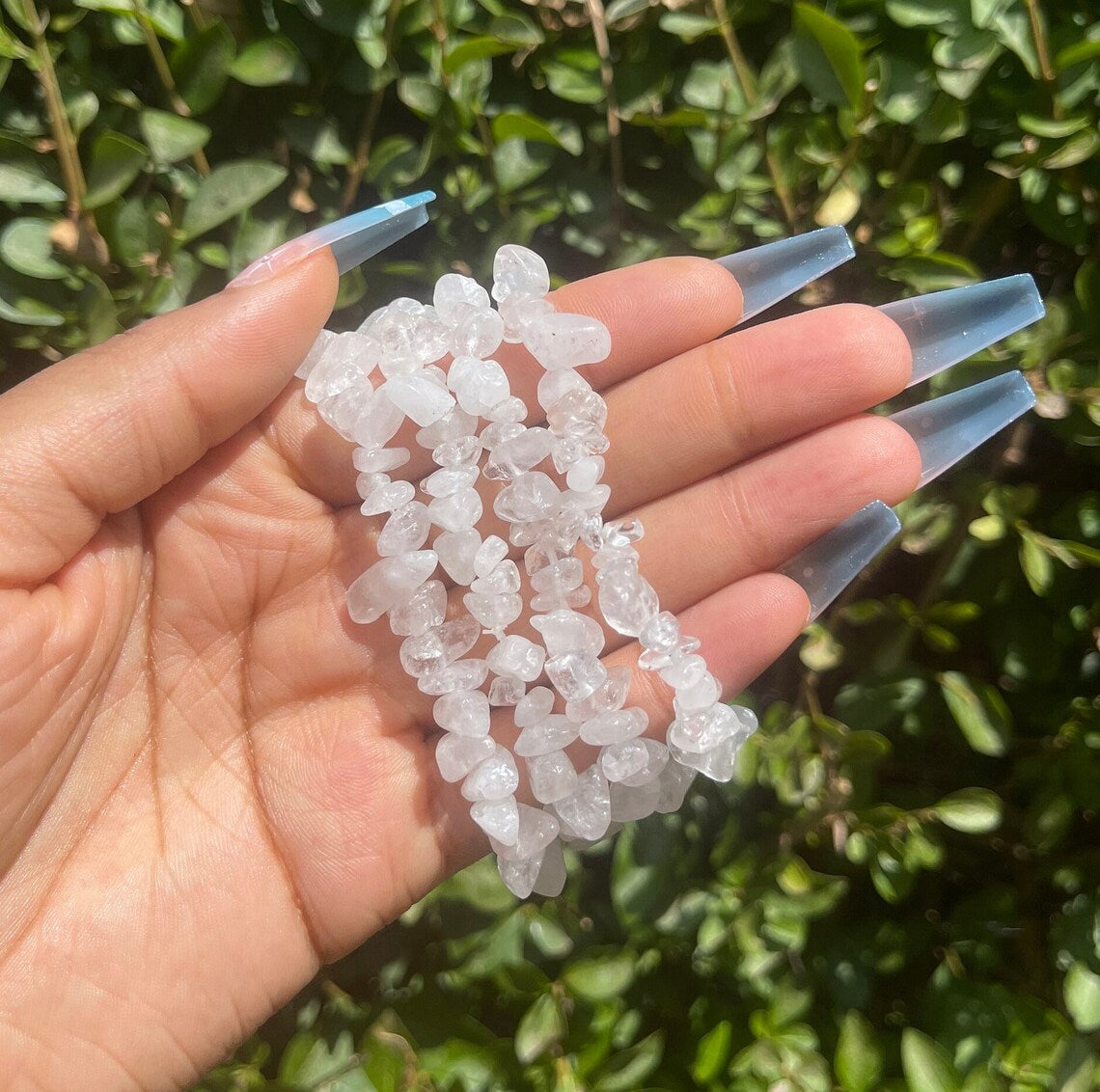 Clear Quartz Chip Bracelet