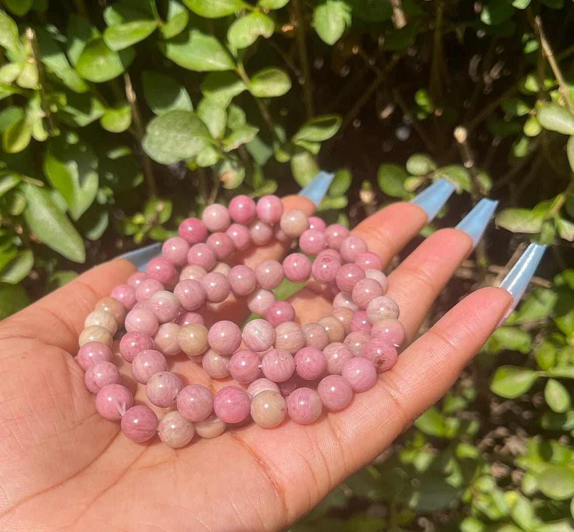 Pink Rhodonite Bracelet