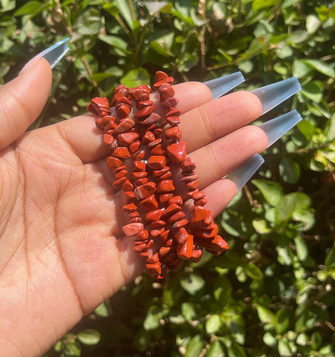 Red Jasper Chip Bracelet