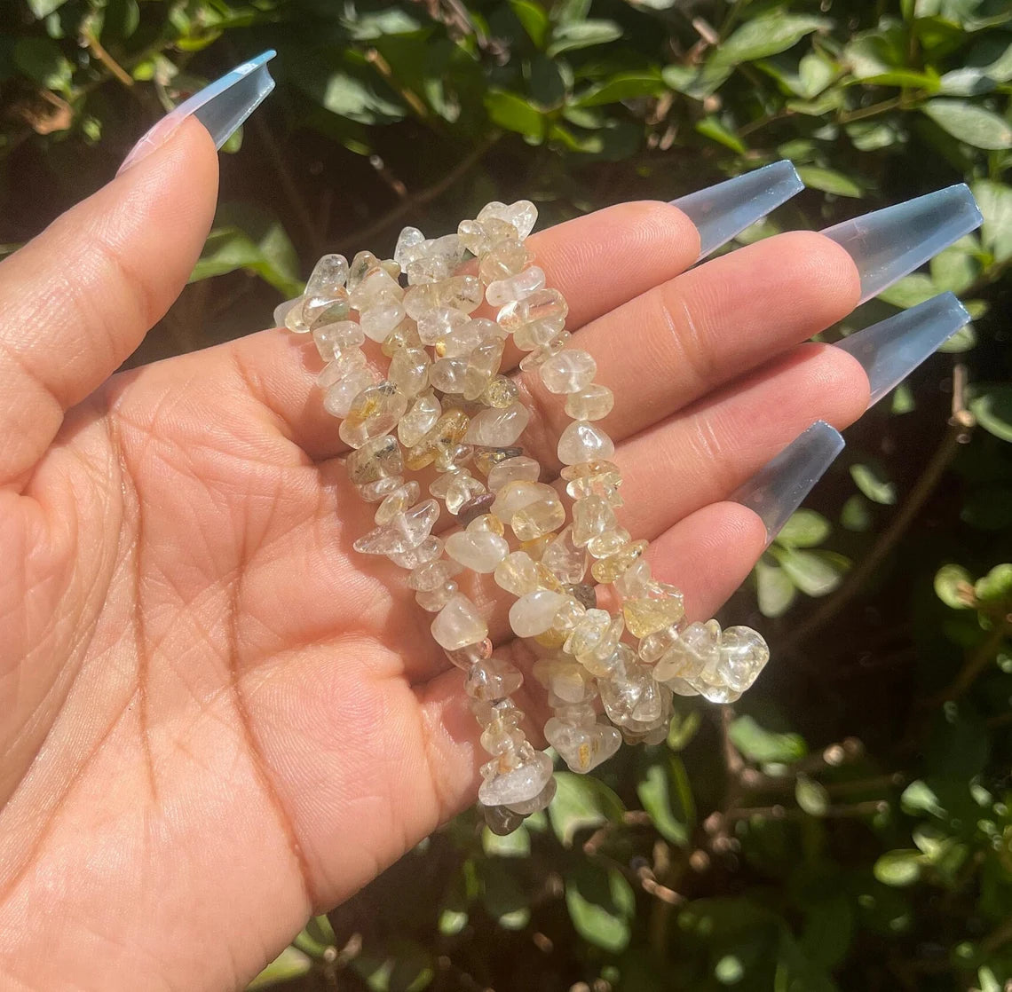 Rultilated Quartz Chip Bracelet