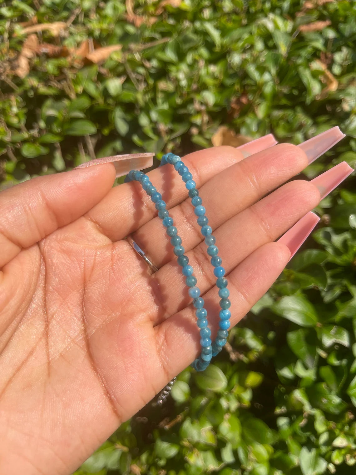 Blue Apatite Beaded Necklace