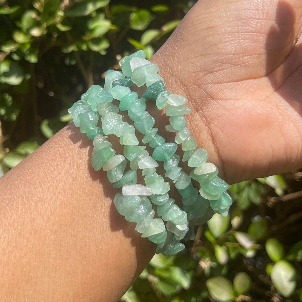 Green Aventurine Chip Bracelet