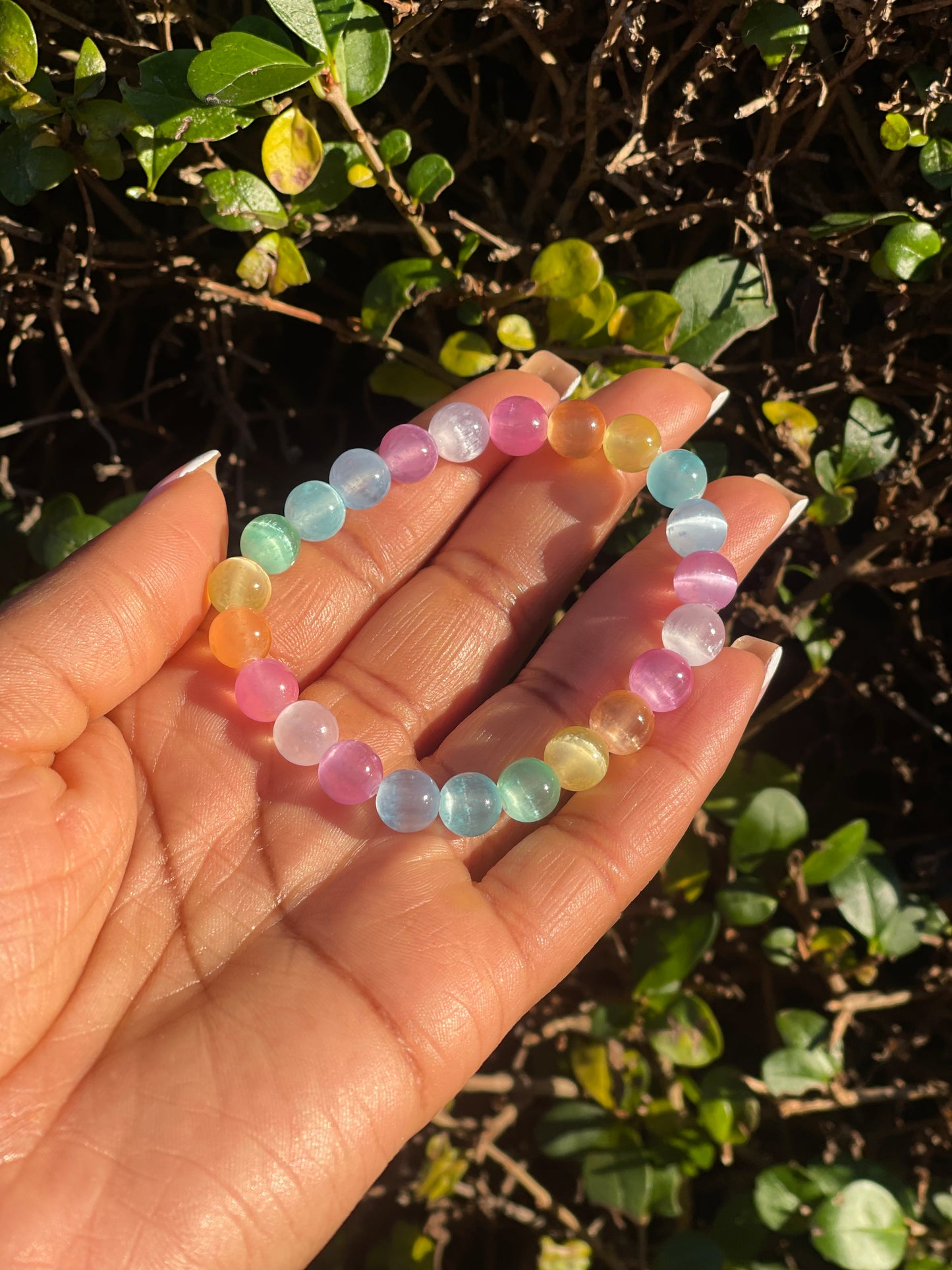 Colourful Selenite Bracelet