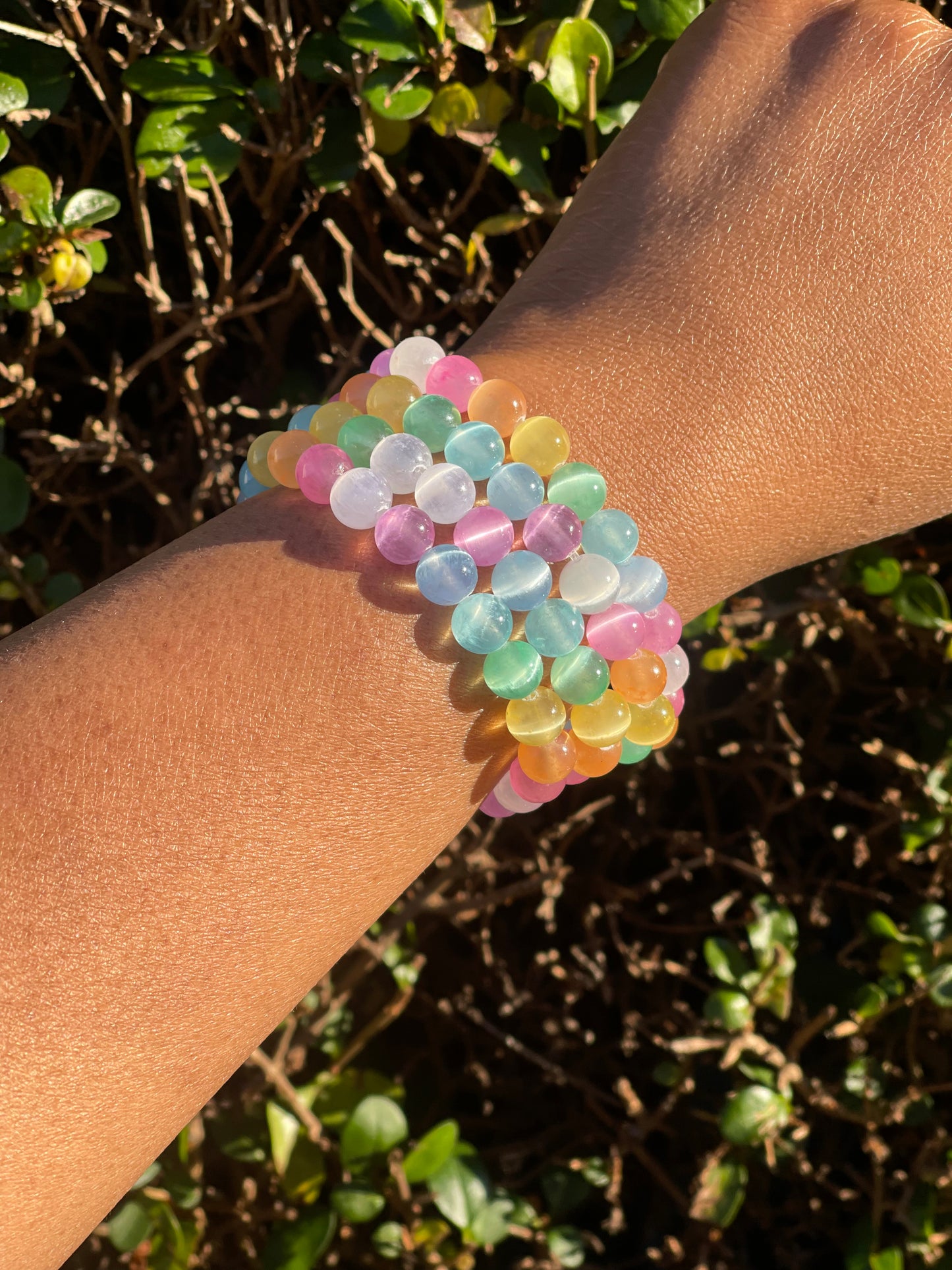 Colourful Selenite Bracelet