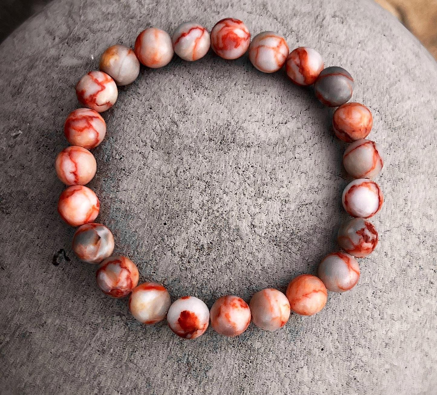 Red Vein Jasper Bracelet, Healing Crystals, Gemstone bracelet, 8mm Beaded Bracelet, Crystal Bracelet, Healing Stones, Protection Bracelet