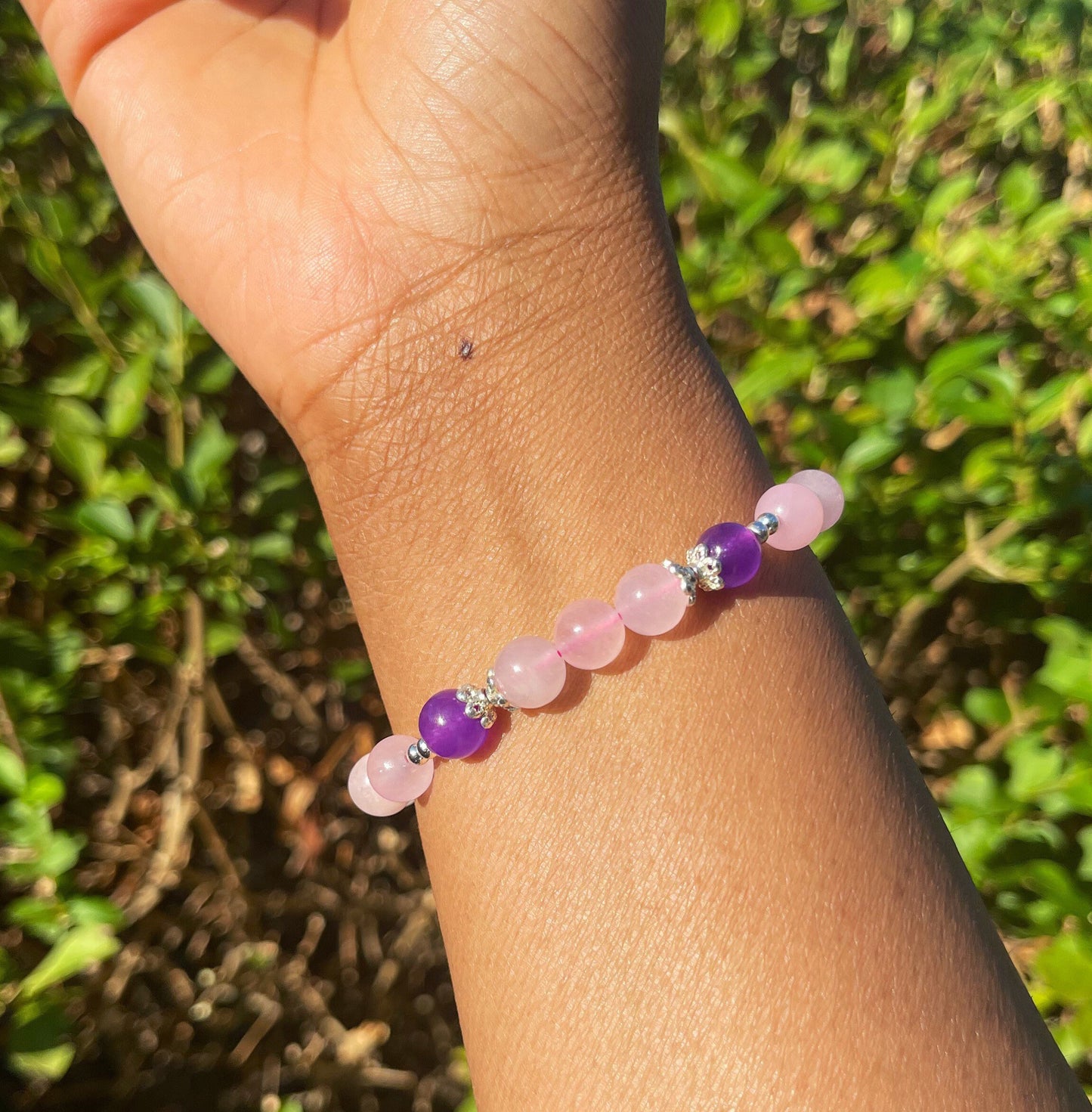 Self-Love Bracelet, Rose Quartz Amethyst Bracelet, Crystal Bracelet, Friendship Gift Bracelet, Healing Crystals, Gift for her, Birthday Gift