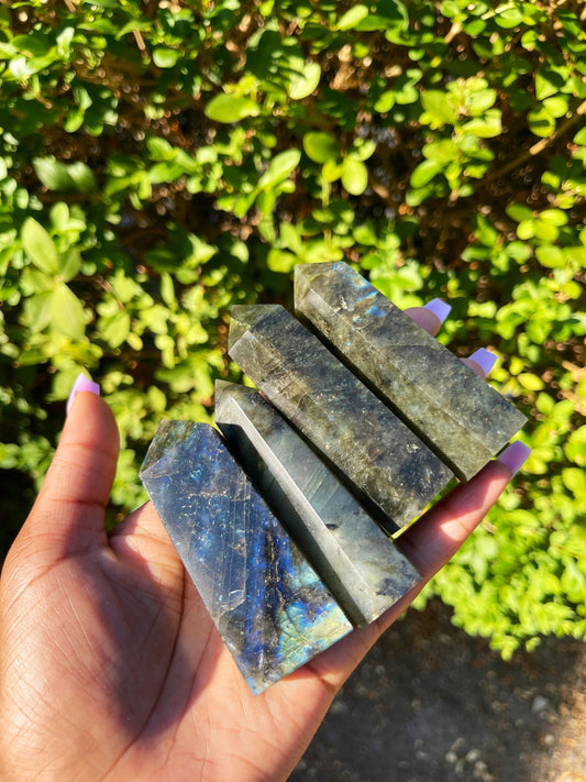 Labradorite Towers, Healing Crystals, Labradorite Tower points, High Grade gemstones, Polished Crystal Gemstones, 100% Natural Stones