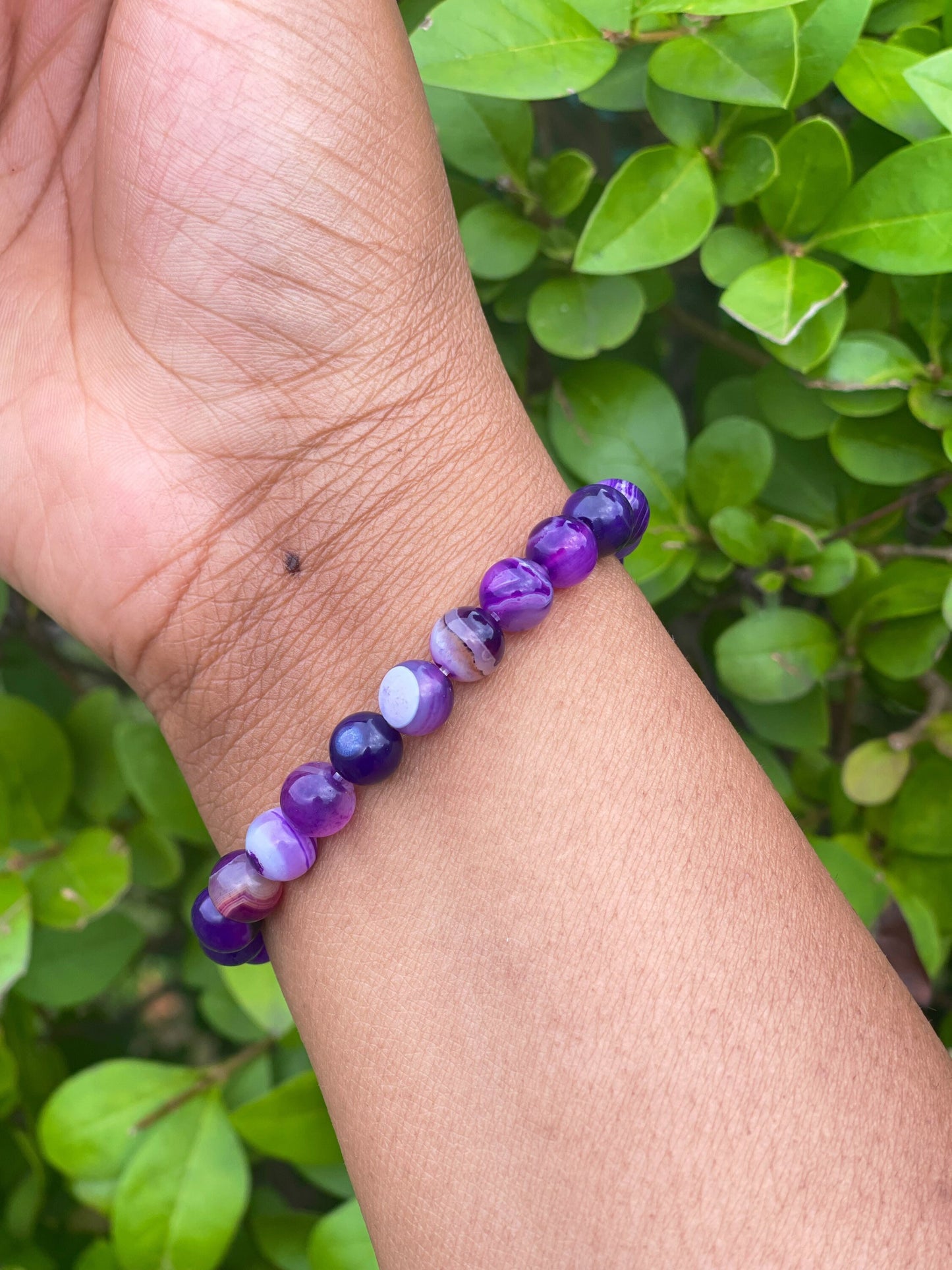 Purple Agate Bracelet, Healing Crystals, Crystal Bracelet, Gemstone Bracelet, Birthday Gift, Mum Gift, Gift for her, Friendship Bracelet