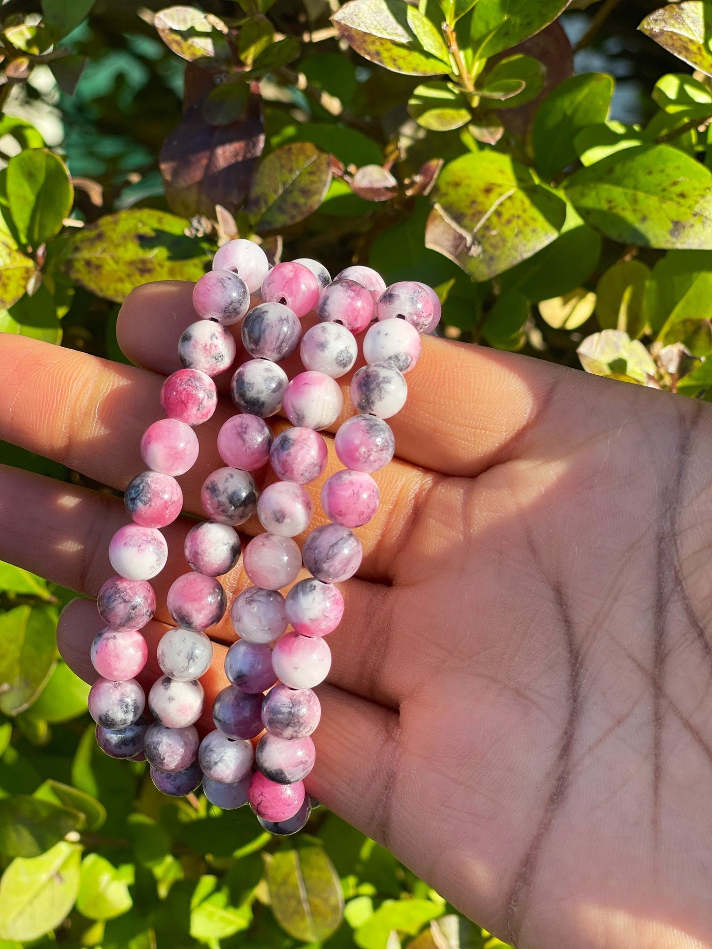 Persian Light Pink Jade Bracelet, Healing Crystals, Best Friend Bracelet, Crystal Bracelet For Girls, Friendship Bracelet, Birthday Gift