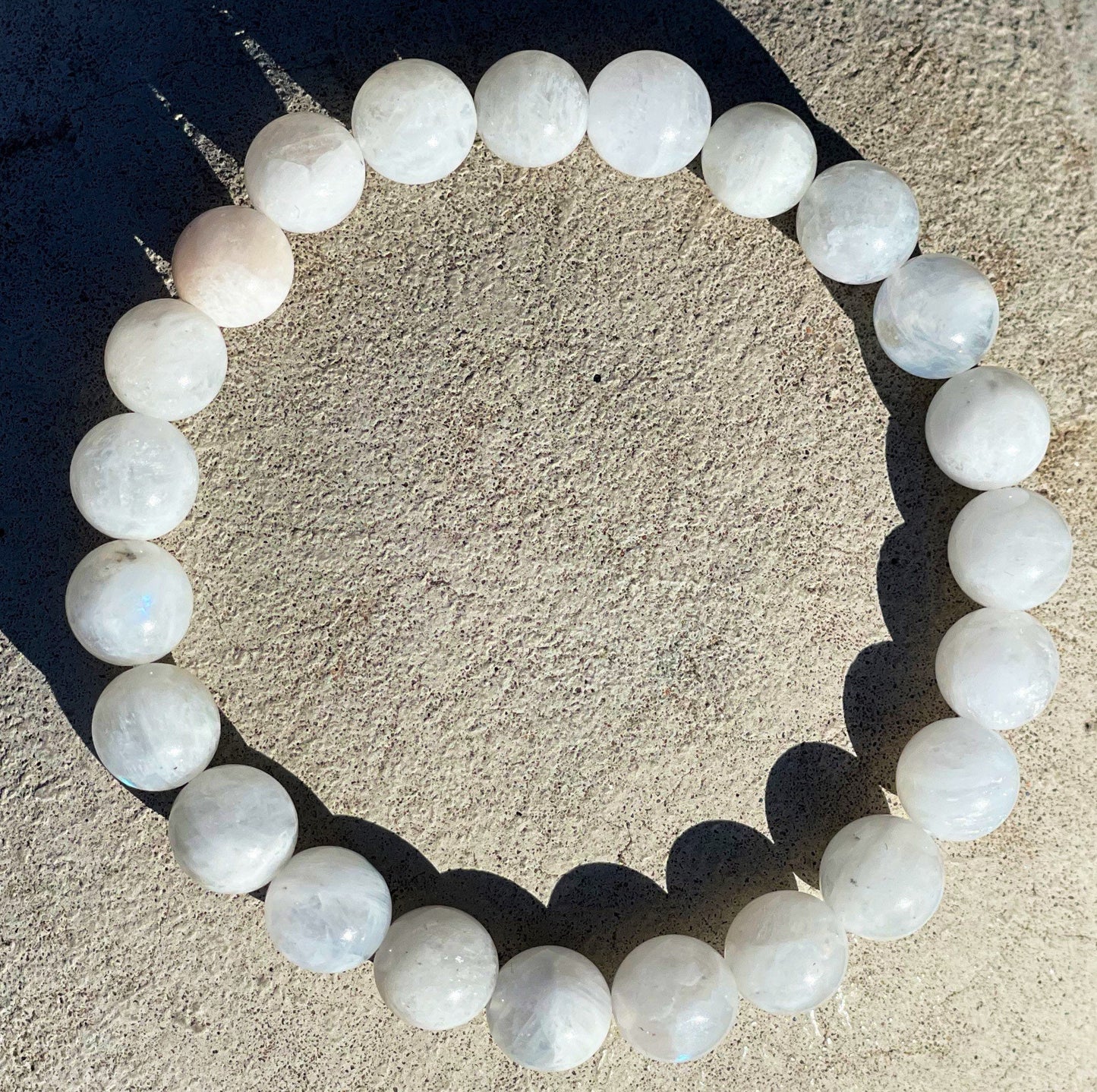 White Rainbow Moonstone Bracelet