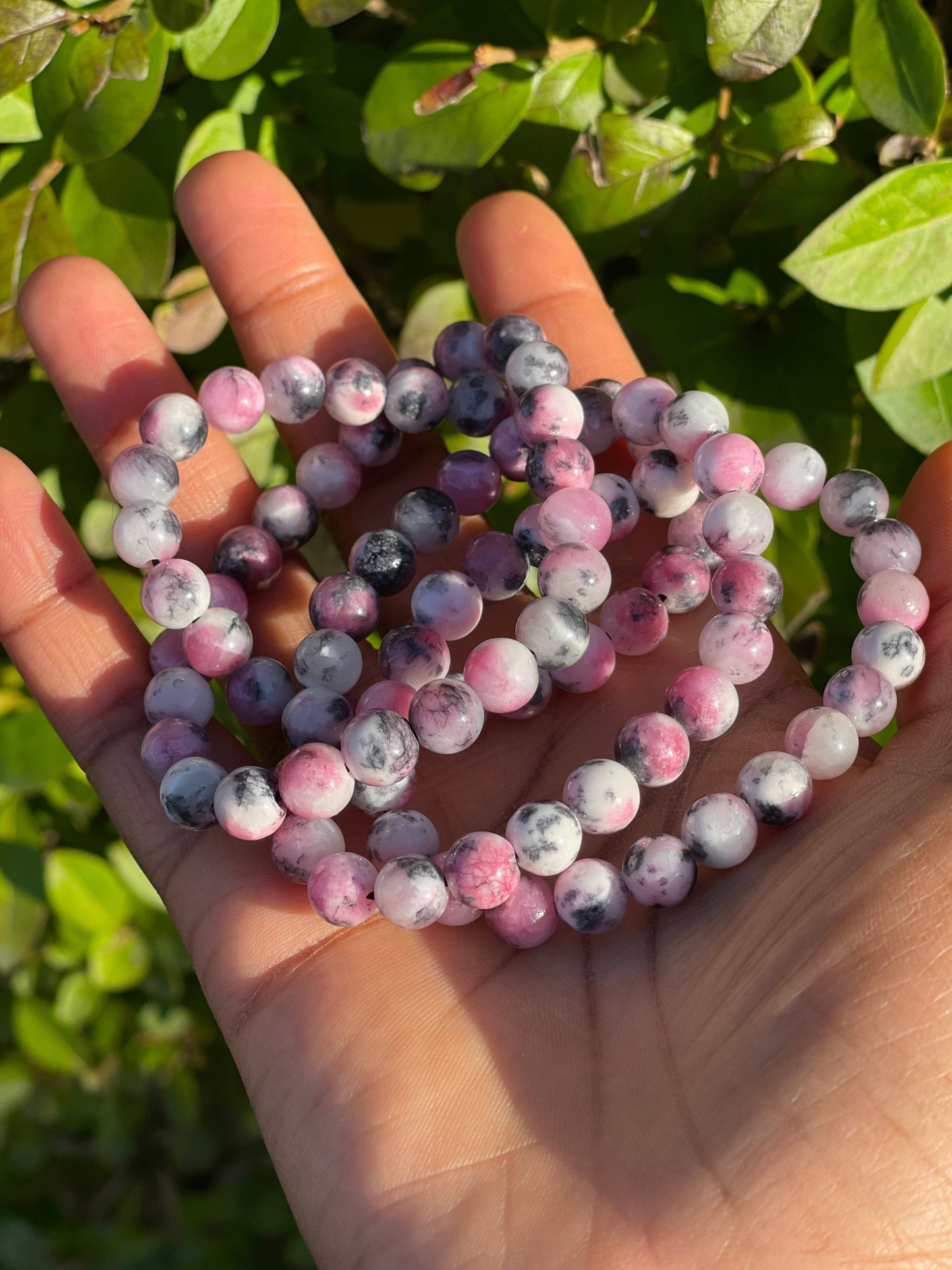 Persian Light Pink Jade Bracelet, Healing Crystals, Best Friend Bracelet, Crystal Bracelet For Girls, Friendship Bracelet, Birthday Gift