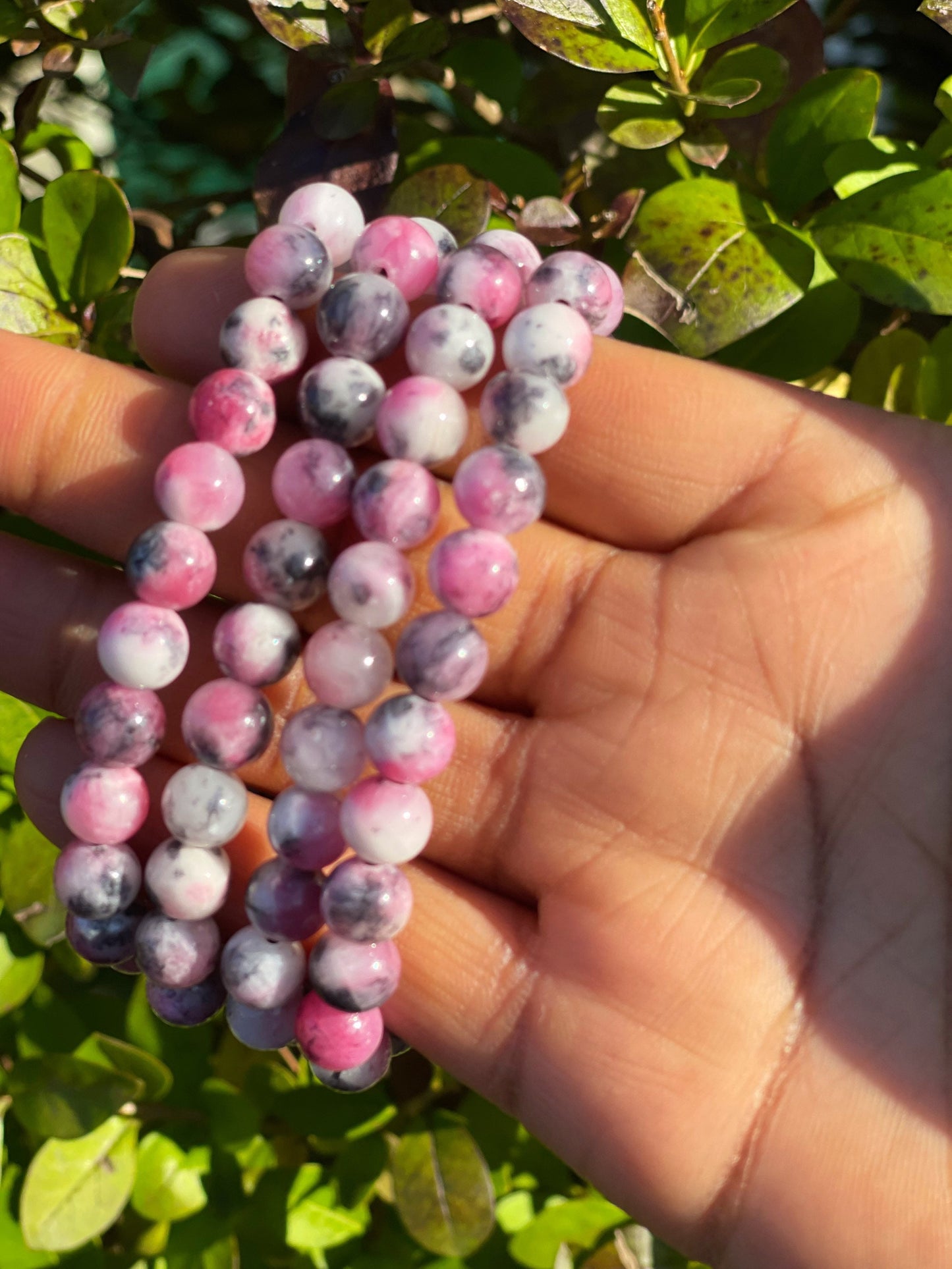 Persian Light Pink Jade Bracelet, Healing Crystals, Best Friend Bracelet, Crystal Bracelet For Girls, Friendship Bracelet, Birthday Gift