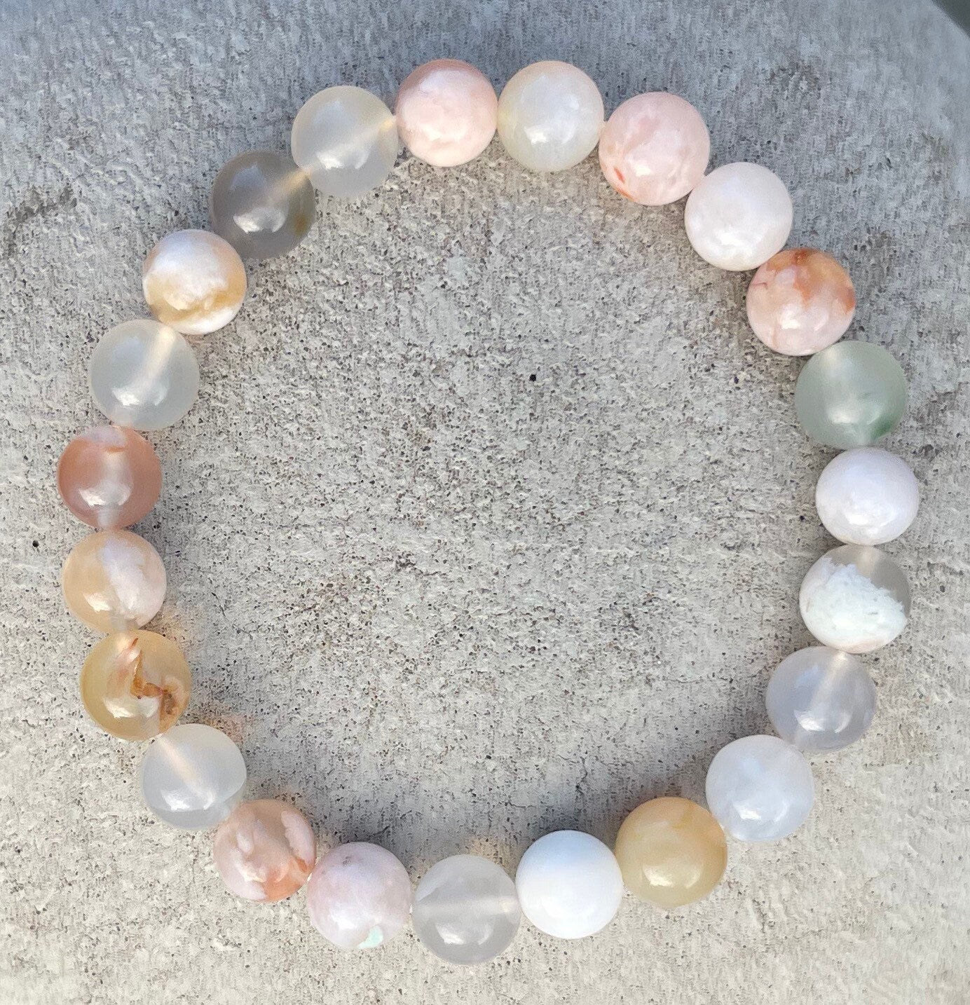 Sakura Flower Agate Bracelet, Healing Crystals, Friendship Gift, Crystal Gifts, Gift for Her, Birthday Gift, Gift for Women, Gemstones