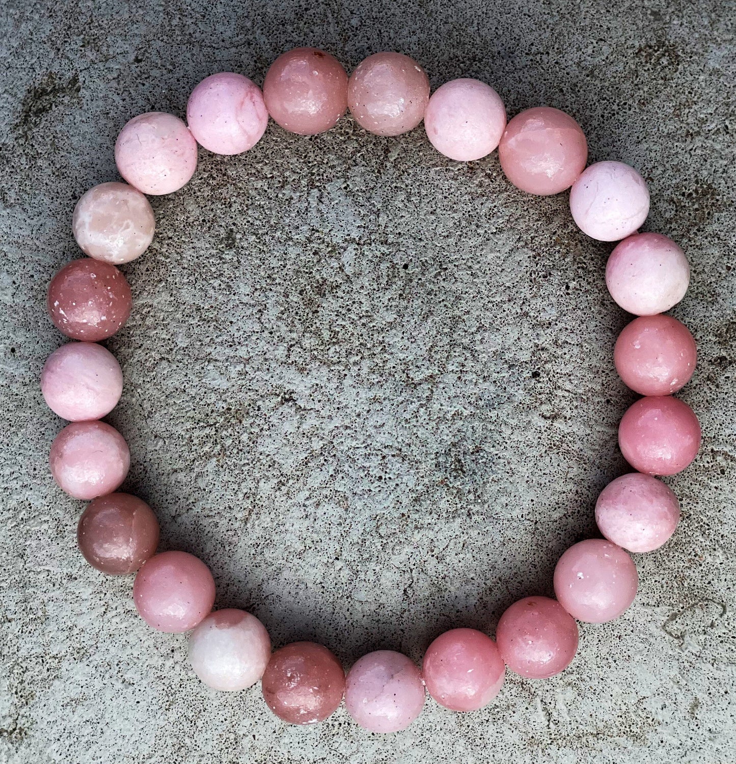 Pink Opal Bracelet, Healing Crystals, Pink Crystal, Gemstone Bracelets, Crystal Jewelry, Natural Beads, Beaded Bracelets, Pink Opal Jewelry