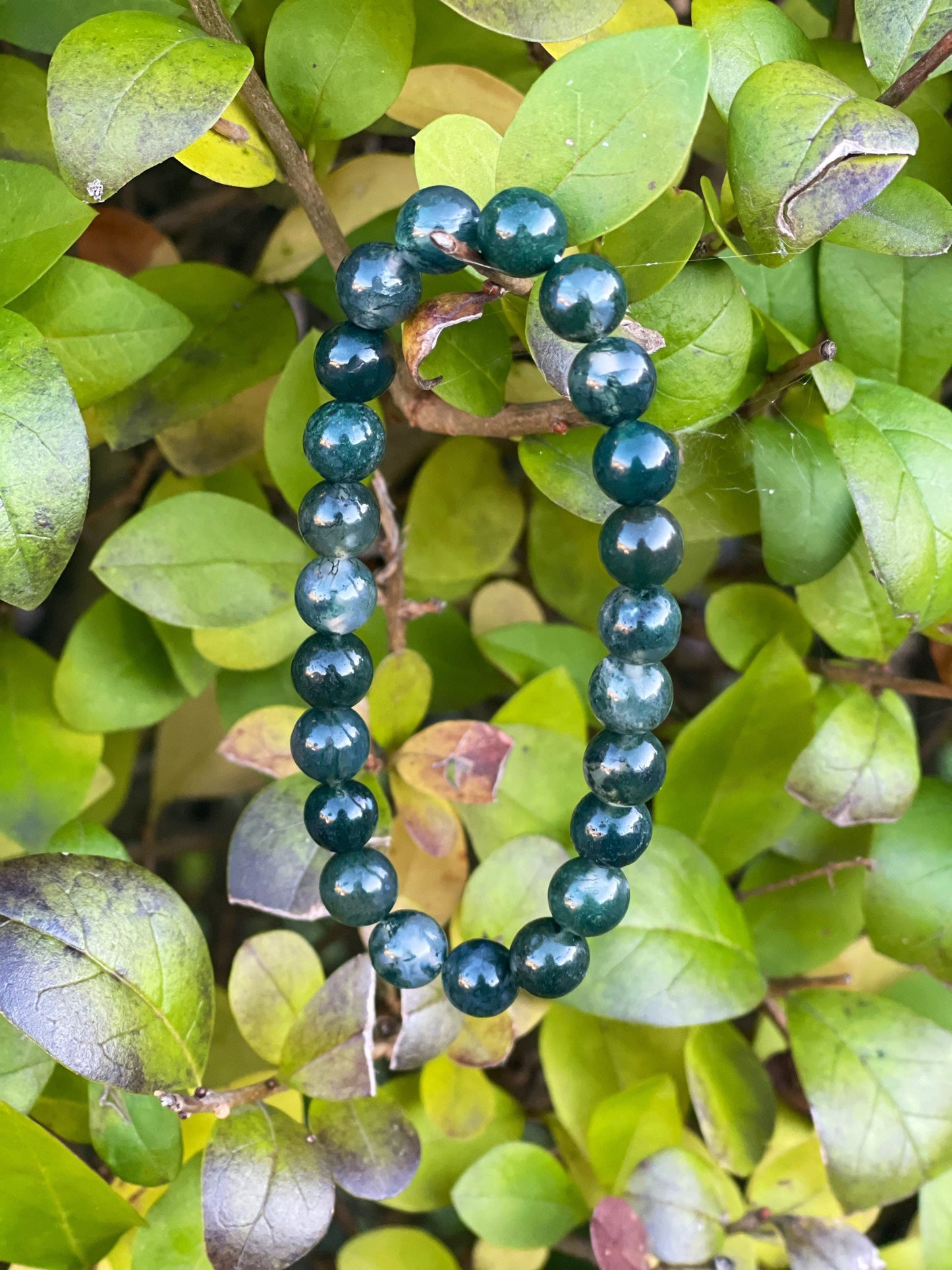 Dark Moss Agate Bracelet