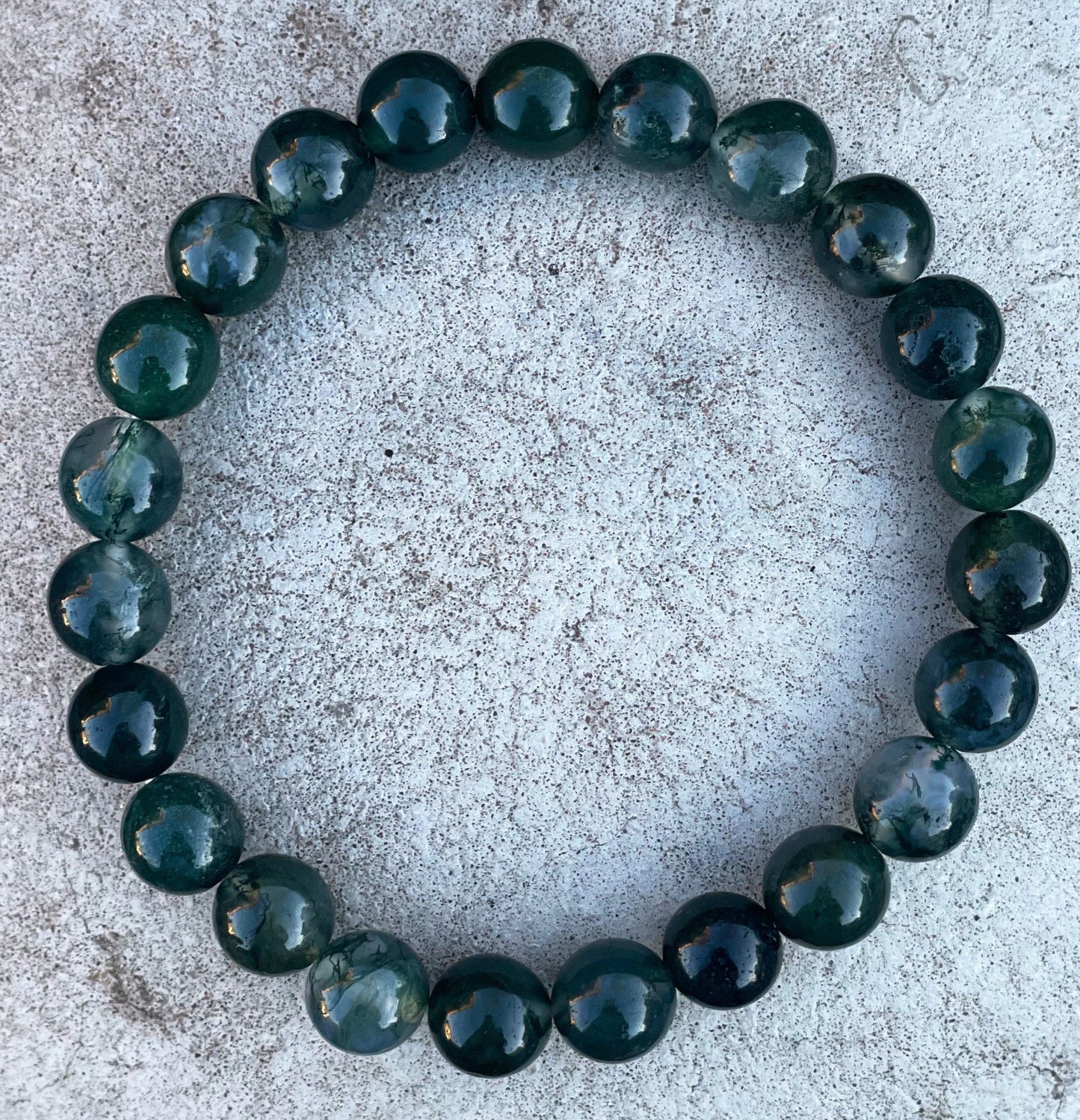 Dark Moss Agate Bracelet