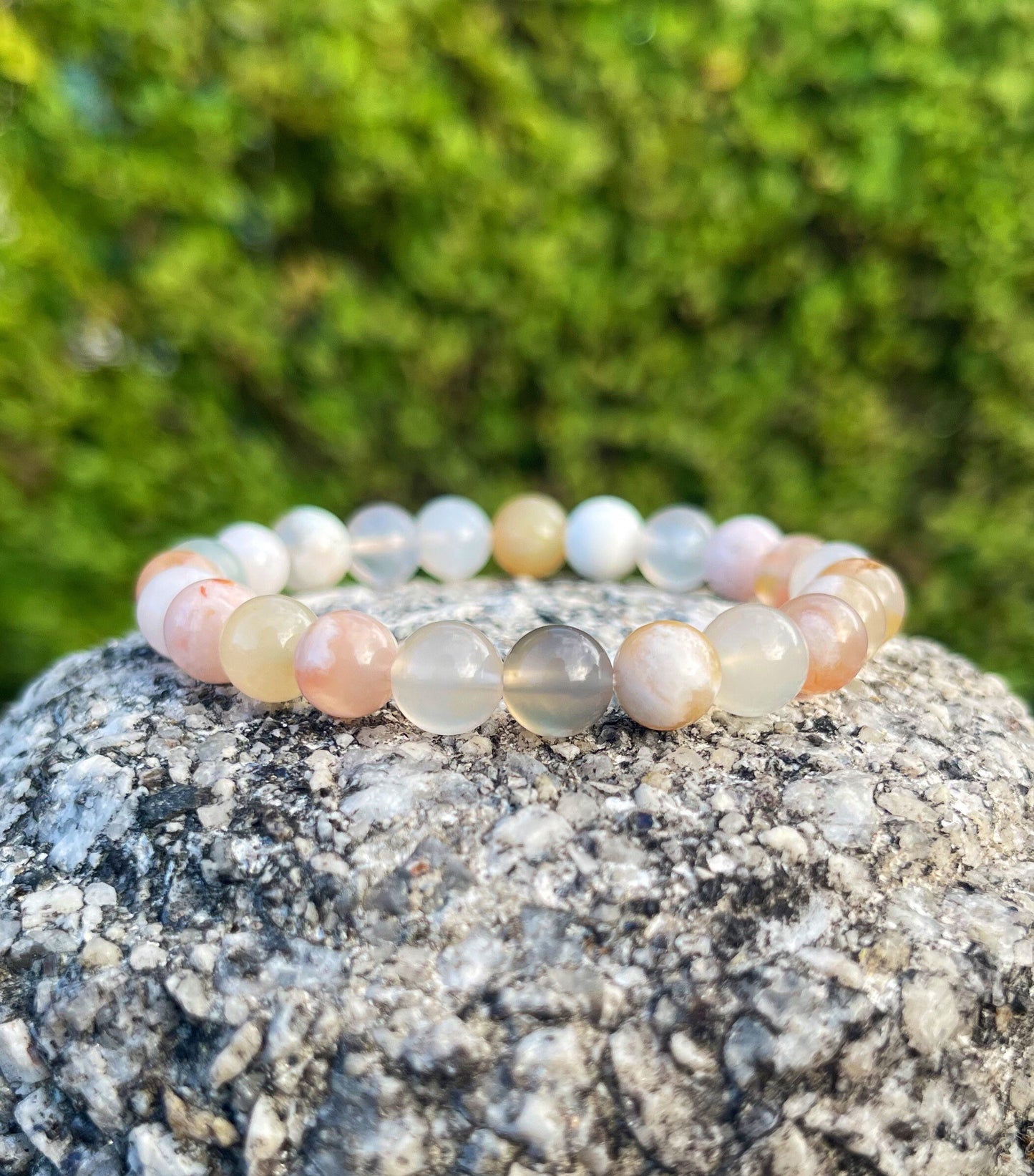 Sakura Flower Agate Bracelet, Healing Crystals, Friendship Gift, Crystal Gifts, Gift for Her, Birthday Gift, Gift for Women, Gemstones