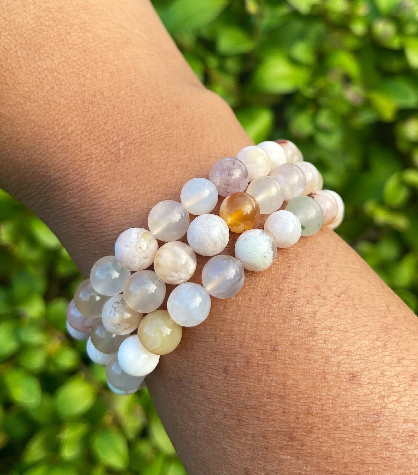 Sakura Flower Agate Bracelet, Healing Crystals, Friendship Gift, Crystal Gifts, Gift for Her, Birthday Gift, Gift for Women, Gemstones