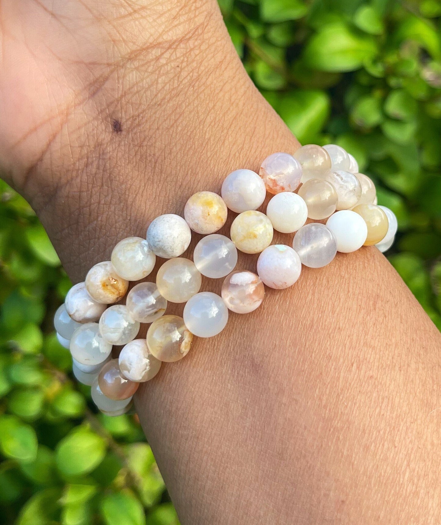 Sakura Flower Agate Bracelet, Healing Crystals, Friendship Gift, Crystal Gifts, Gift for Her, Birthday Gift, Gift for Women, Gemstones