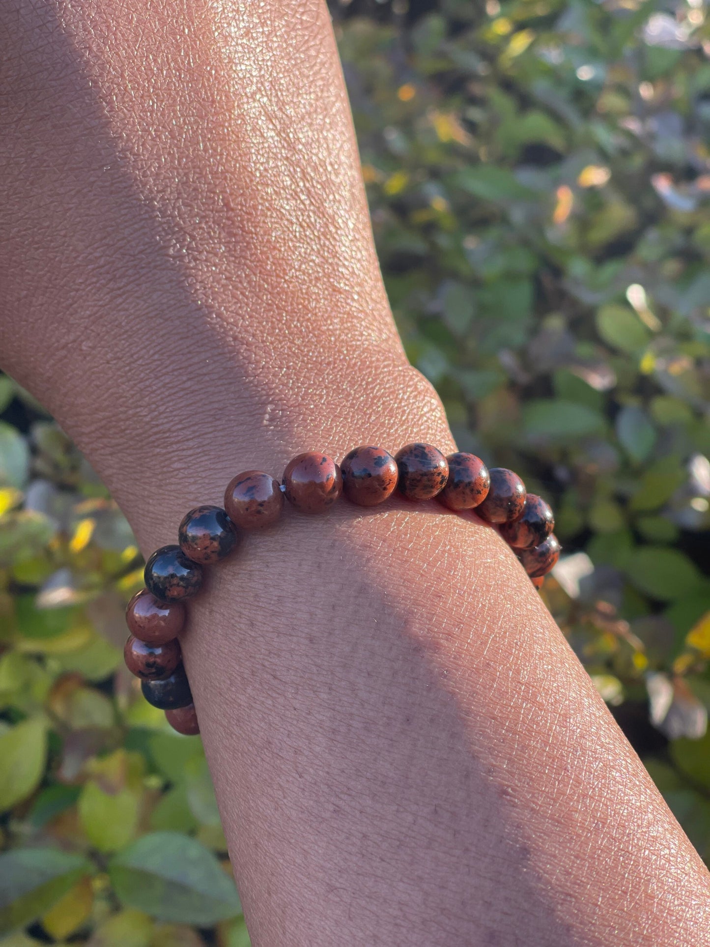 Mahogany Obsidian Bracelet, Protection Bracelet, Healing Crystals, Crystal Chakra Bracelet, Gemstone Bracelet, Birthday Gift, Handmade