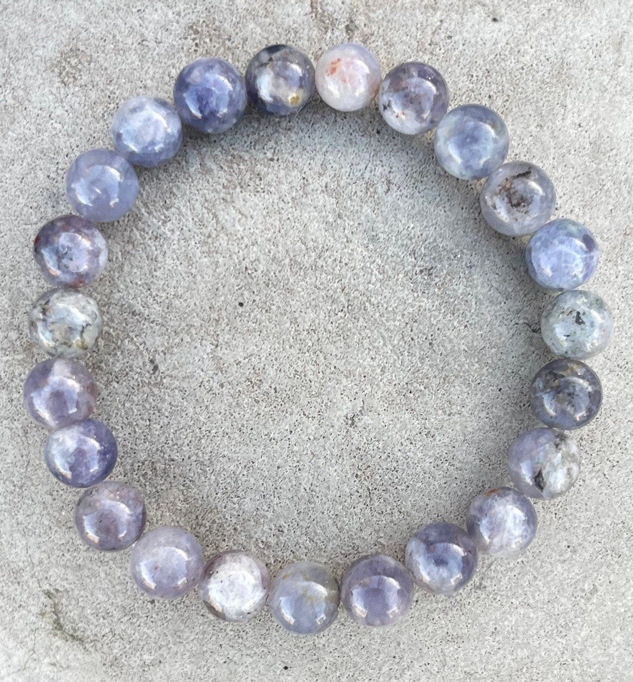 Iolite Bracelet, Healing Crystals, Beads Bracelet, Chakra Healing Gemstones, Iolite Jewelry, Crystal Gifts, Gems Jewellery, Crystal Jewelry