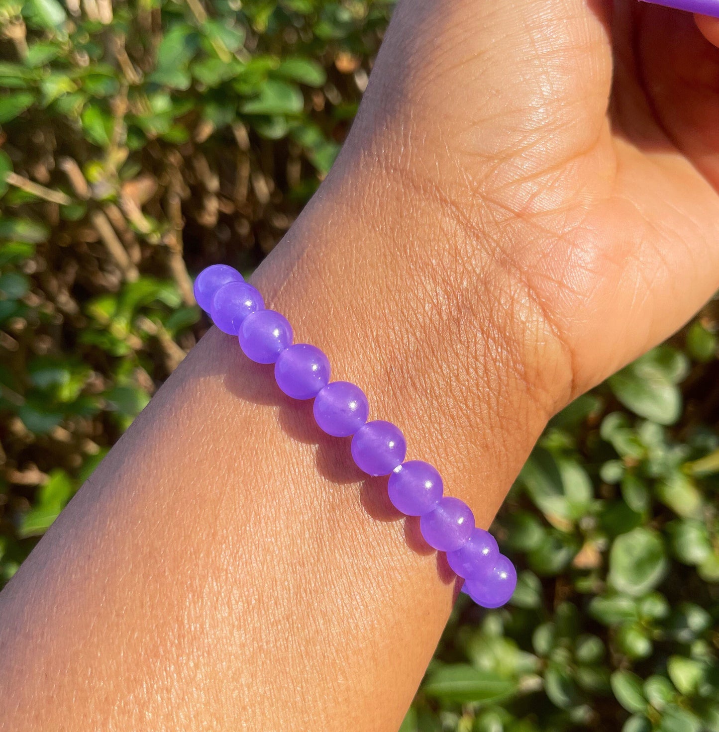 Dark Purple Chalcedony Bracelet