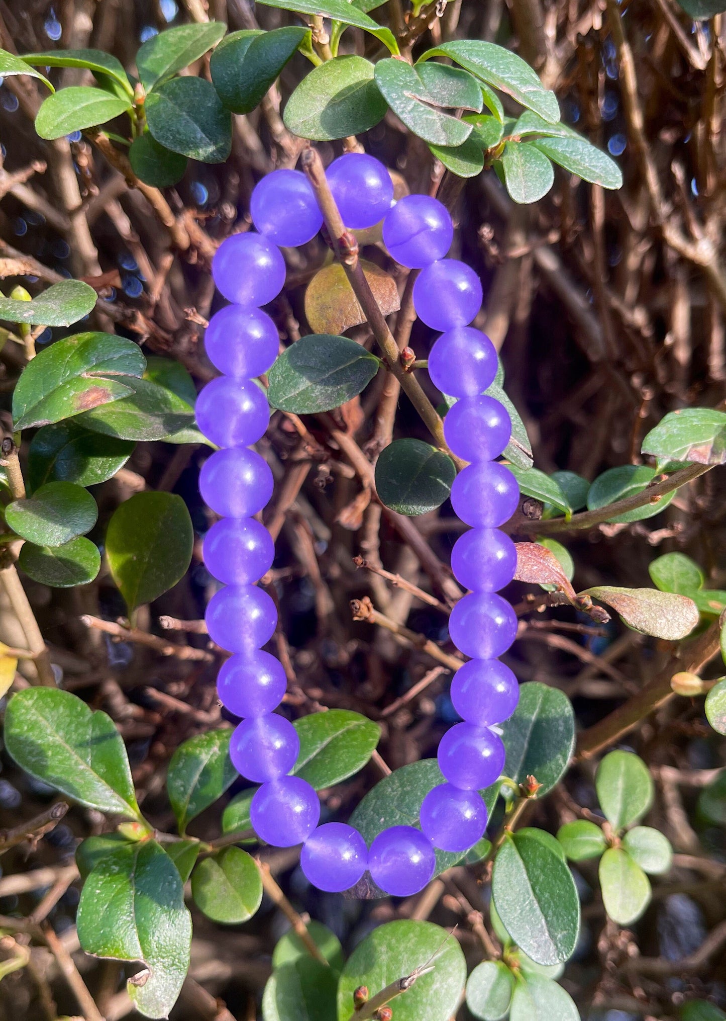 Dark Purple Chalcedony Bracelet