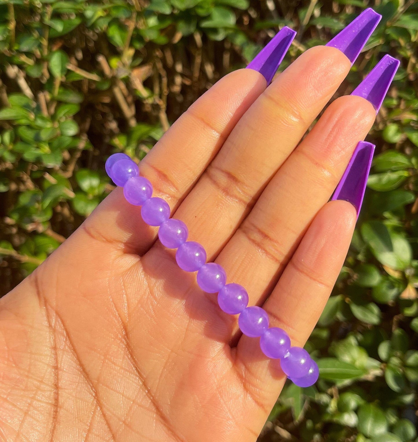 Dark Purple Chalcedony Bracelet