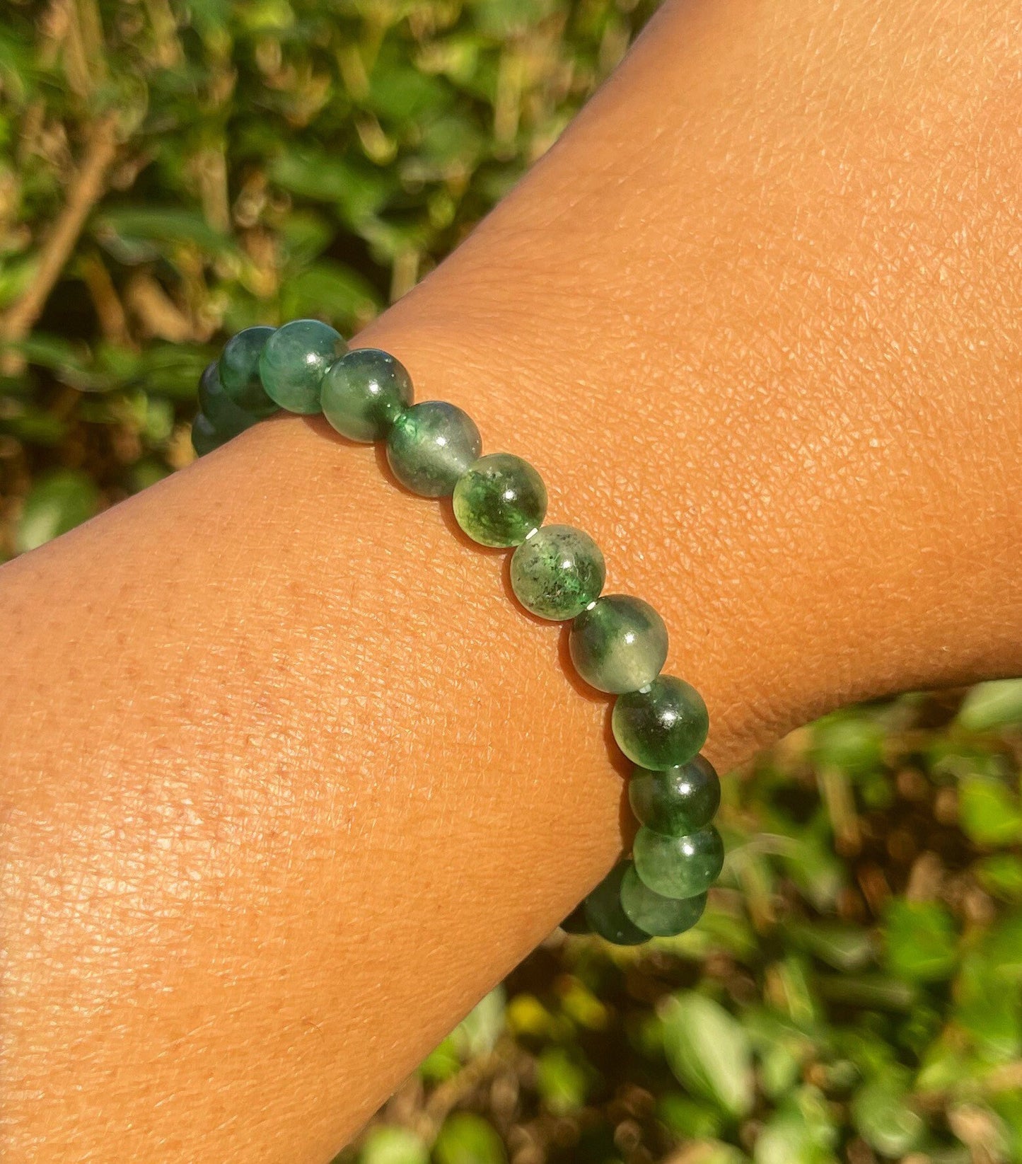 Green Chalcedony Bracelet, Healing Crystals, Green Bracelet, Chakra Healing Stones, Men Bracelet Beads, Gemstone Bracelet, Gift for Him