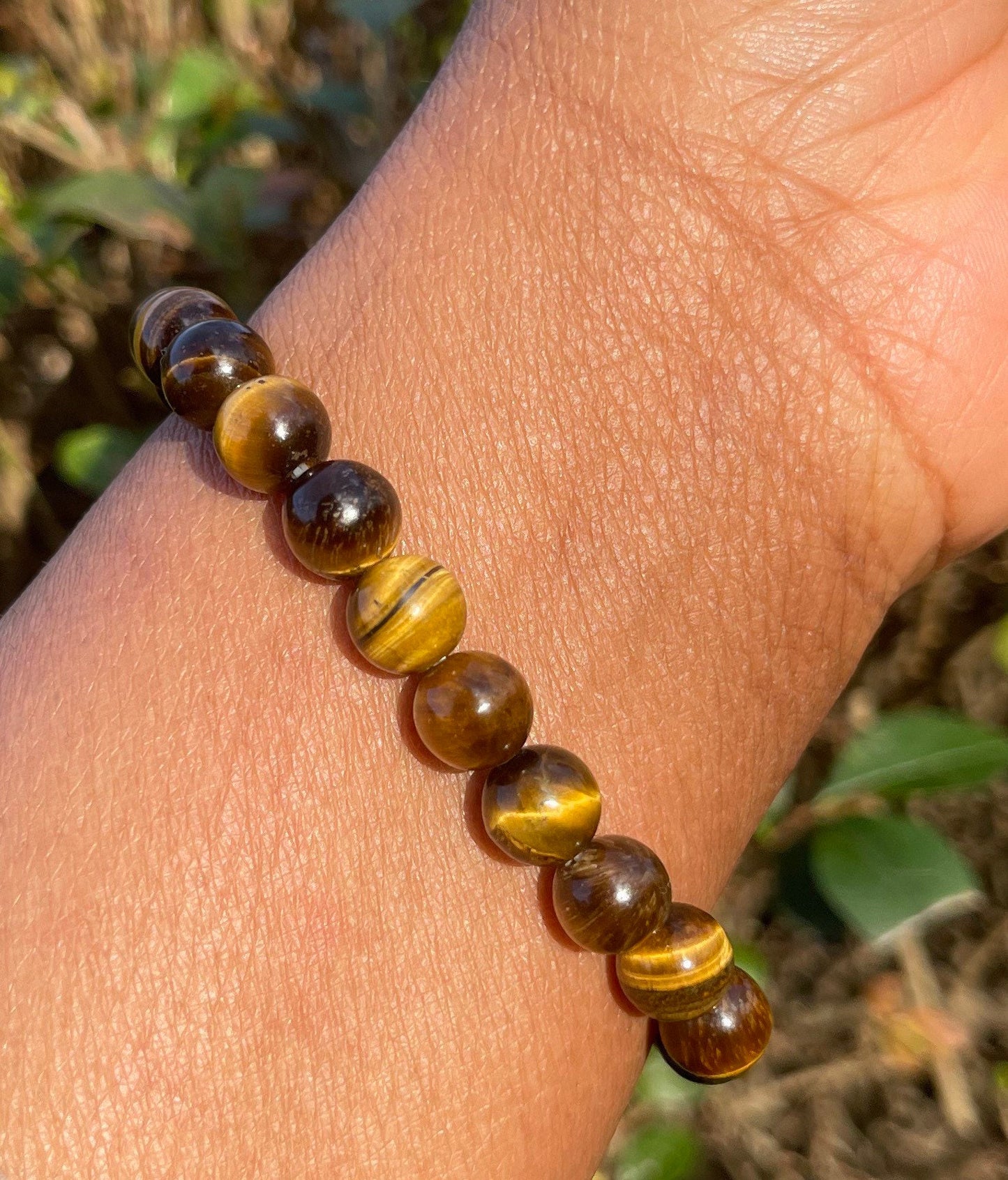 Howlite Tiger Eye Bracelet, Healing Crystals, Mens Bracelet Bead, Gemstone Beaded Bracelets for Men Women, Boyfriend Gift, Gift for Him