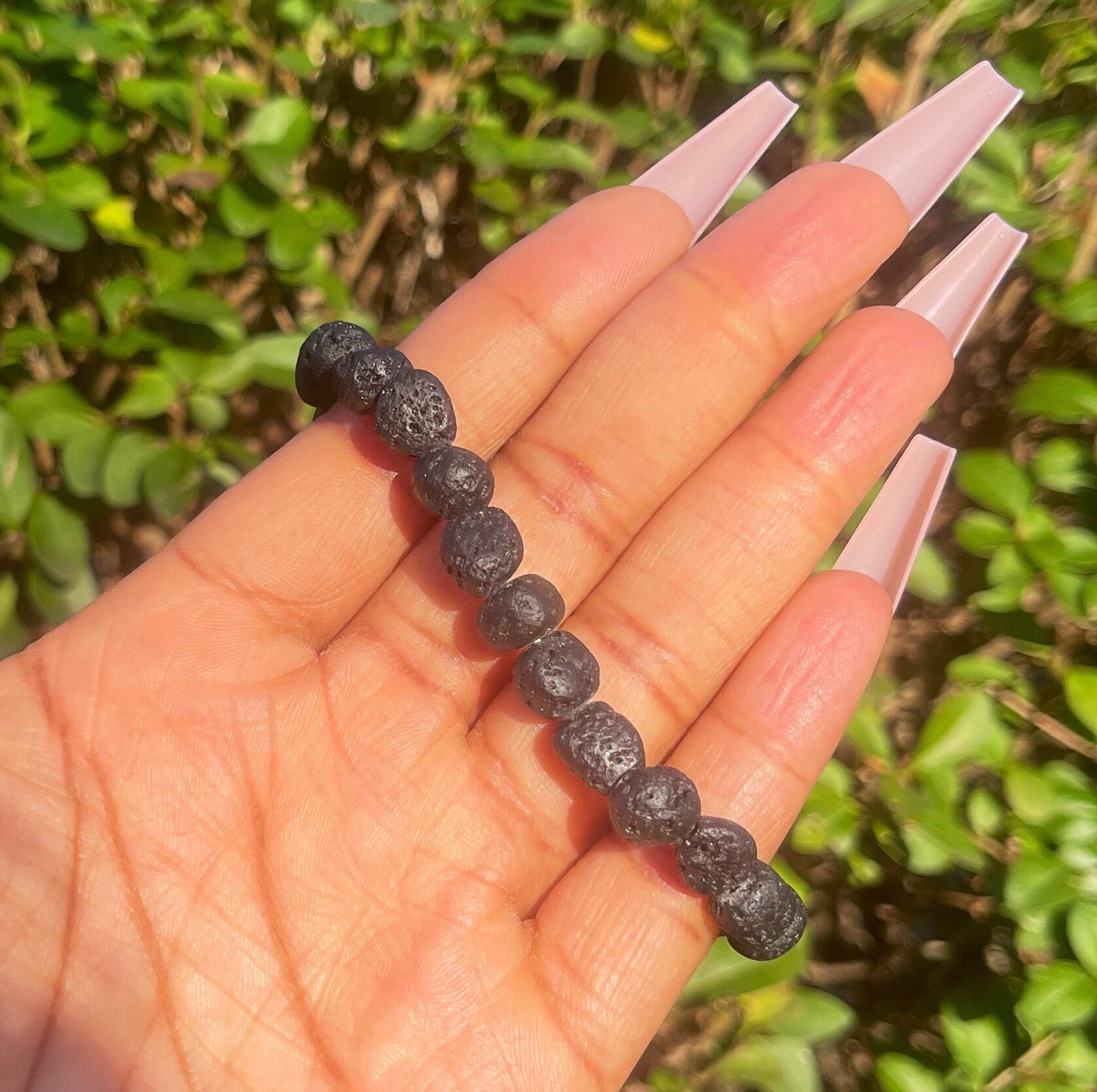 Amethyst Lava Howlite Moonstone Bracelet