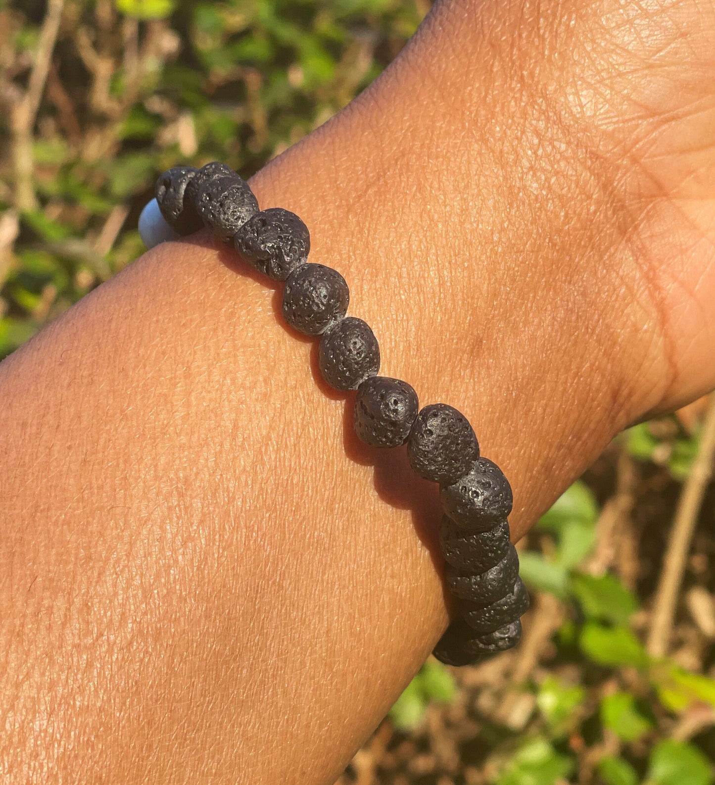 Amethyst Lava Howlite Moonstone Bracelet