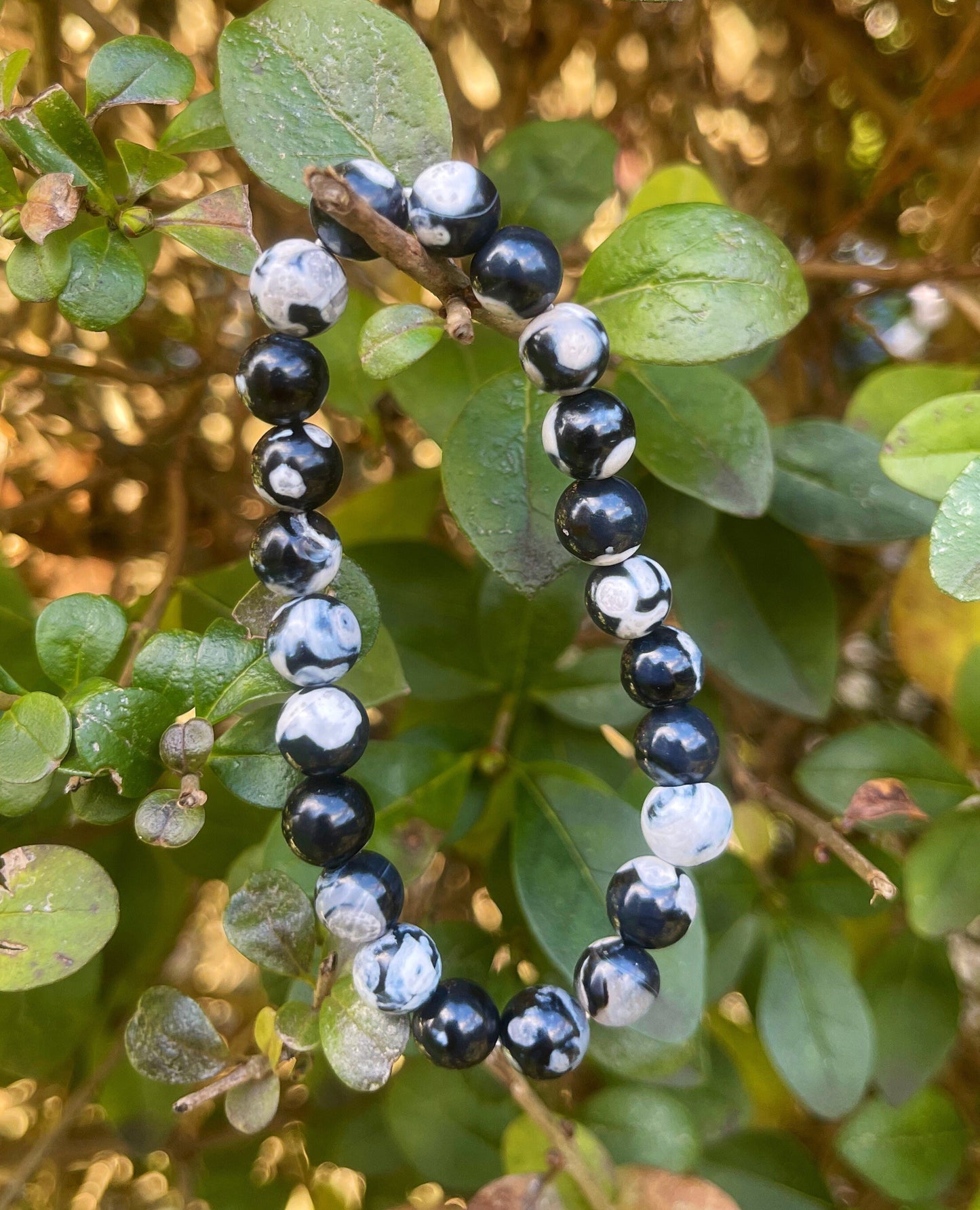 Orca Agate Bracelet, Gemstone Bracelet, Crystal Beaded Jewelry, Gift for Her, Unique Beads Bracelet, Handmade Jewellery, Crystal Gift