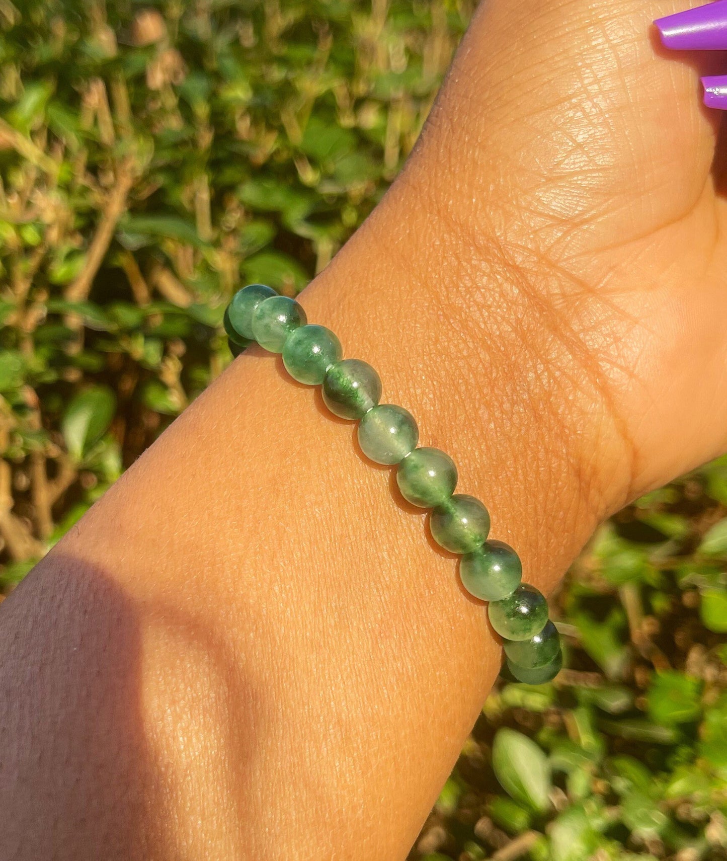 Green Chalcedony Bracelet, Healing Crystals, Green Bracelet, Chakra Healing Stones, Men Bracelet Beads, Gemstone Bracelet, Gift for Him