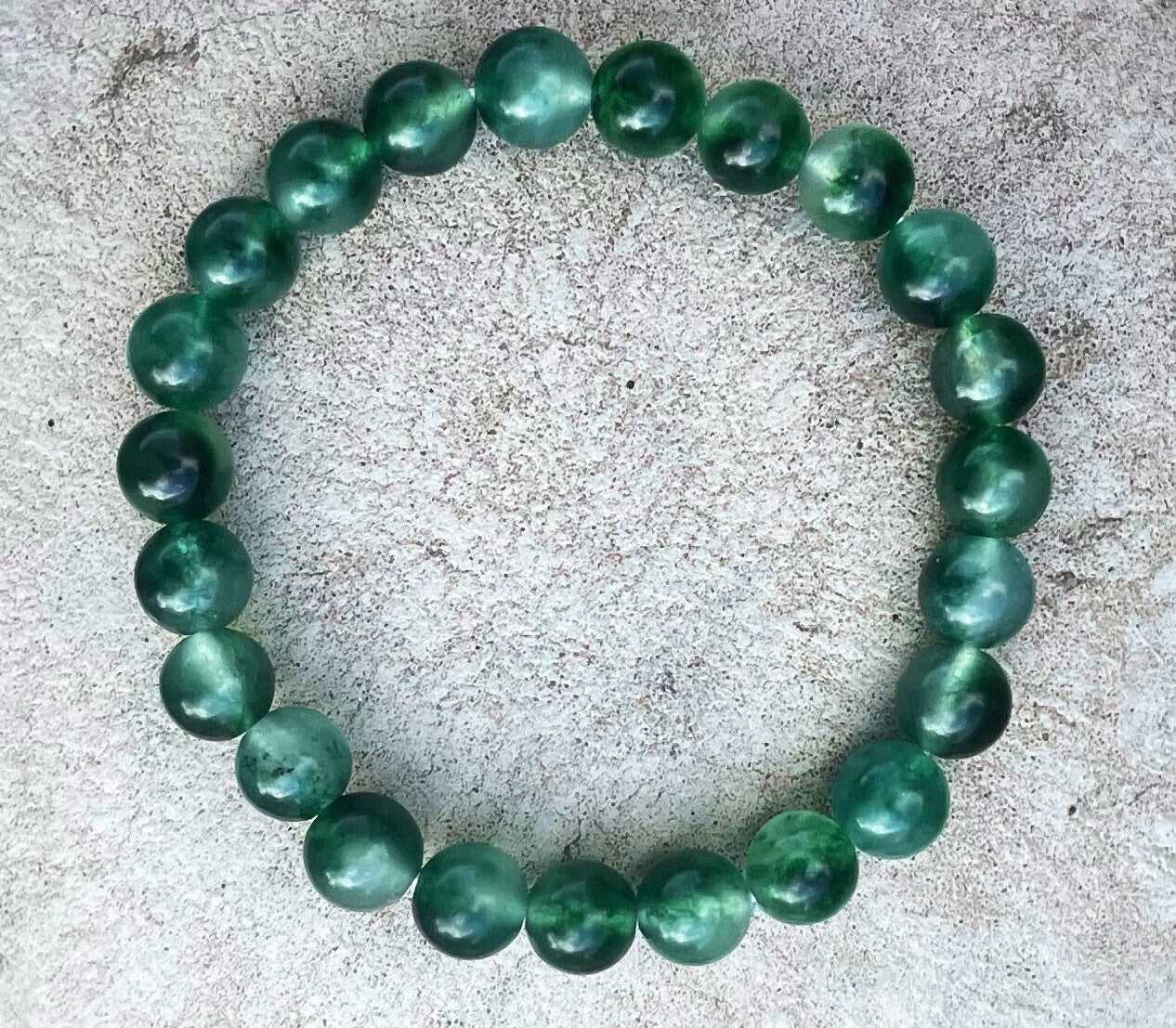 Green Chalcedony Bracelet, Healing Crystals, Green Bracelet, Chakra Healing Stones, Men Bracelet Beads, Gemstone Bracelet, Gift for Him