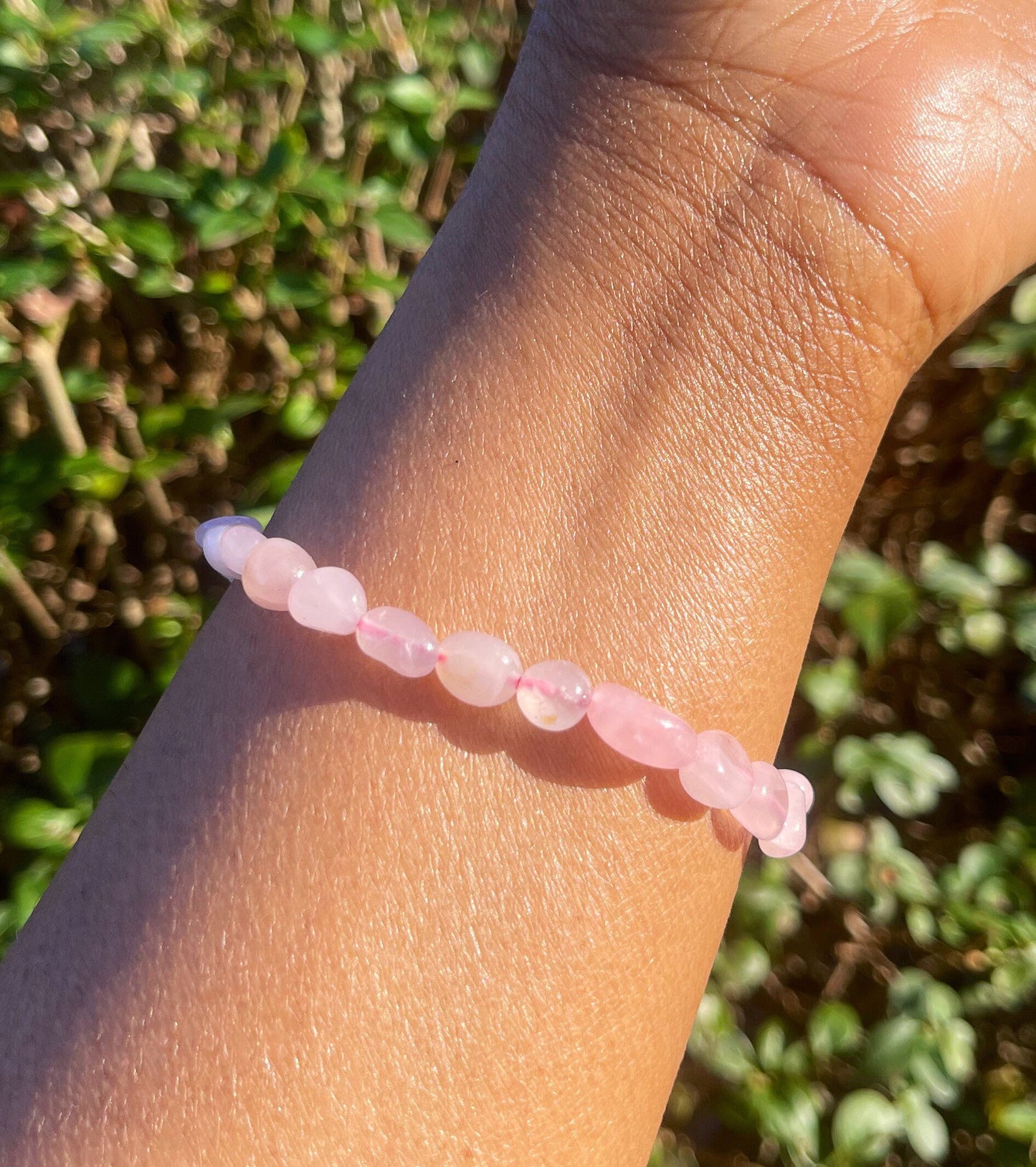 Rose Quartz Bracelet, Chip Bracelet, Healing Crystals, Irregular Natural Beads, Gift for her, Gemstone Bracelets, Pink Crystal Gift