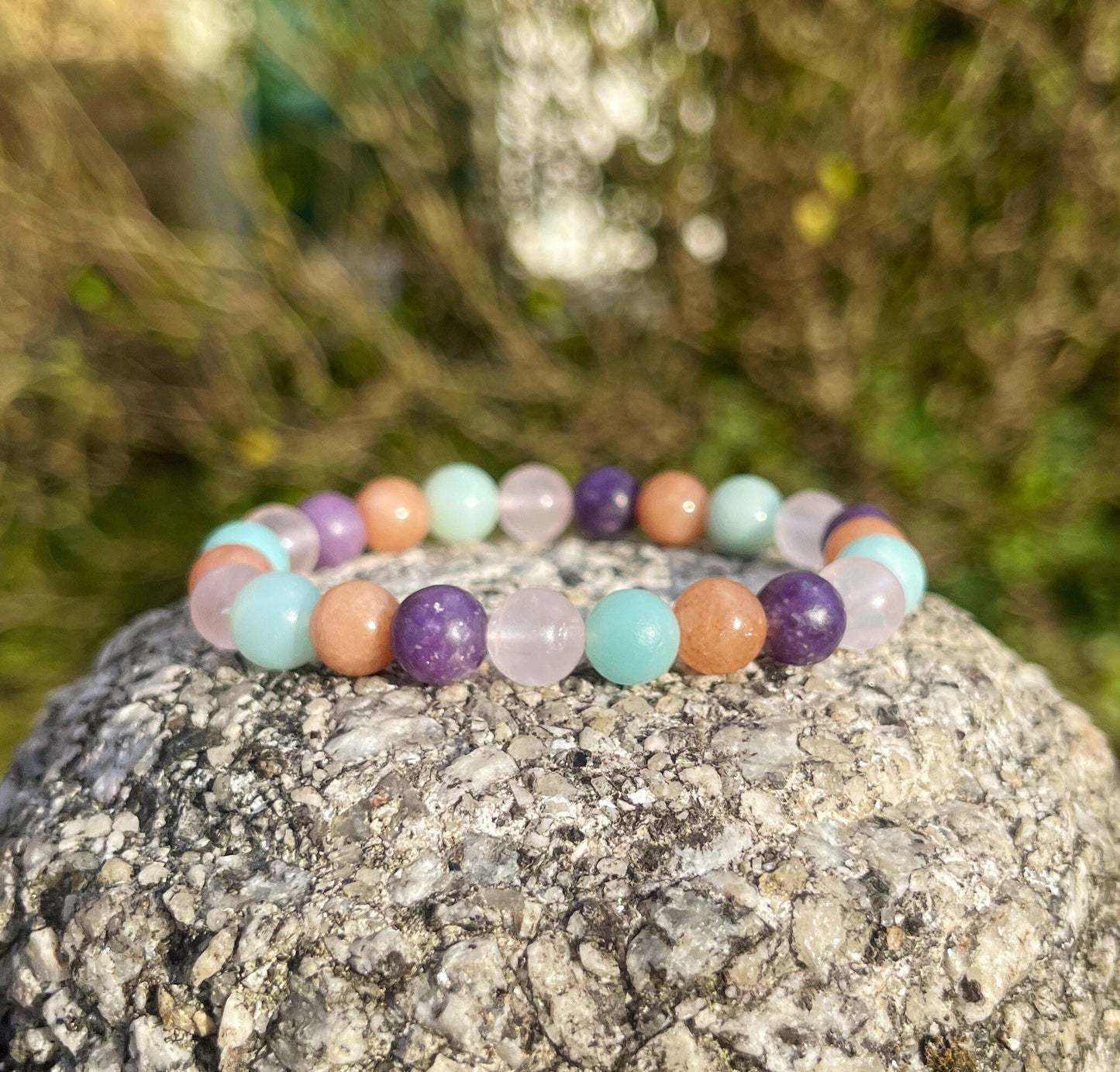 PTSD Support Bracelet, Healing Crystals for Trauma, Gemstone Bracelet, Chakra Bracelet, Beaded Bracelet, Handmade Bracelet, Crystal Gifts