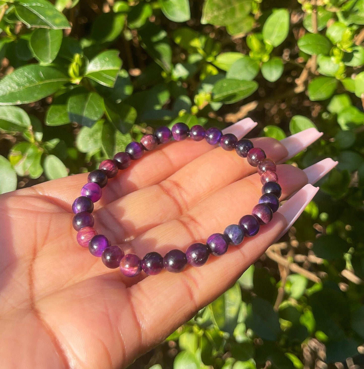 Rose Pink Tiger Eye Bracelet