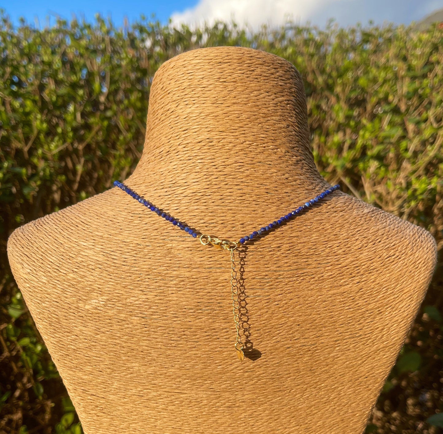 Lapis Lazuli Choker, Dainty Necklace, Gemstone Necklace, Healing Crystals, Beaded Necklace, Minimalistic Necklace Jewelry, Crystal Gifts