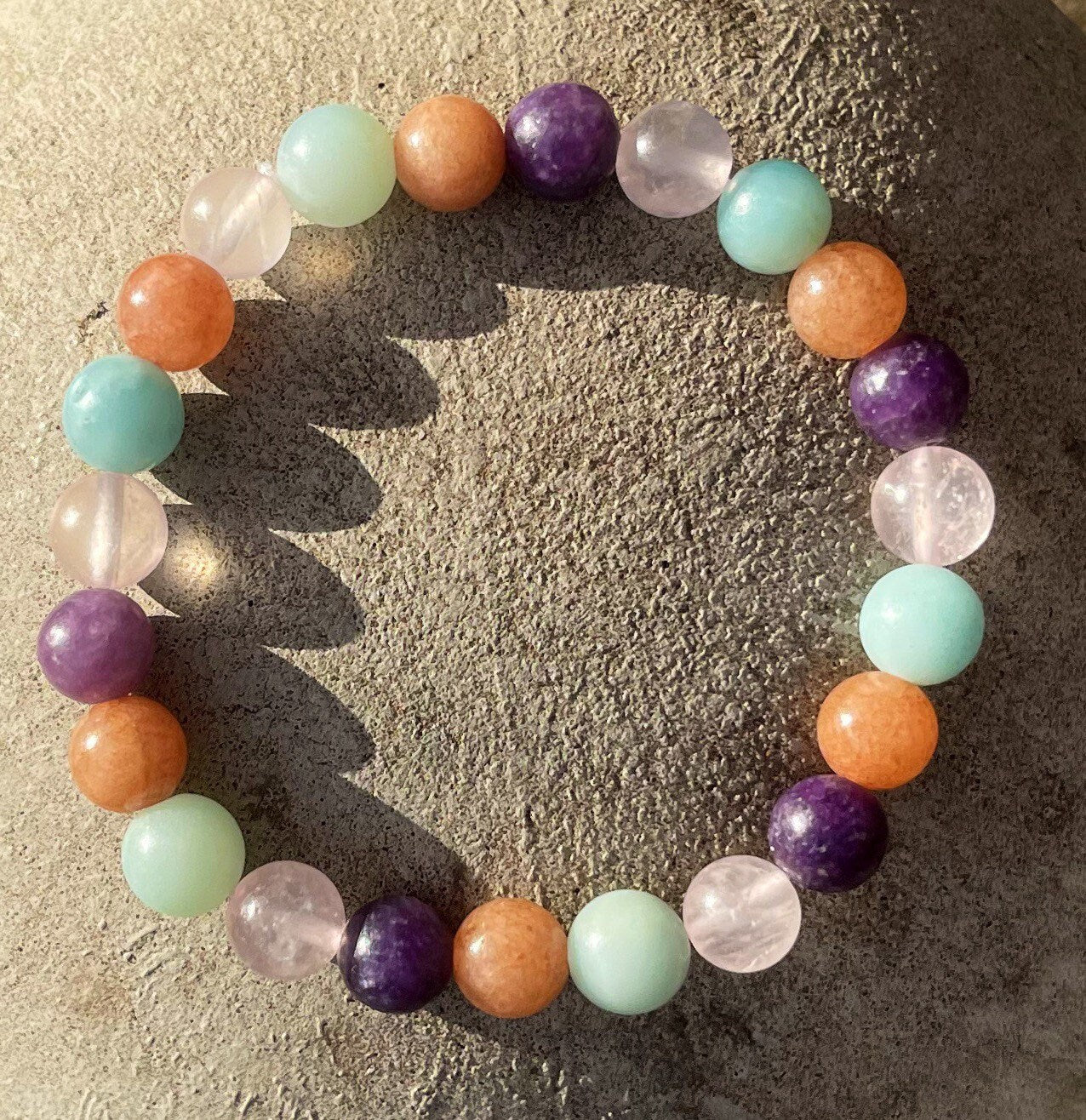 PTSD Support Bracelet, Healing Crystals for Trauma, Gemstone Bracelet, Chakra Bracelet, Beaded Bracelet, Handmade Bracelet, Crystal Gifts