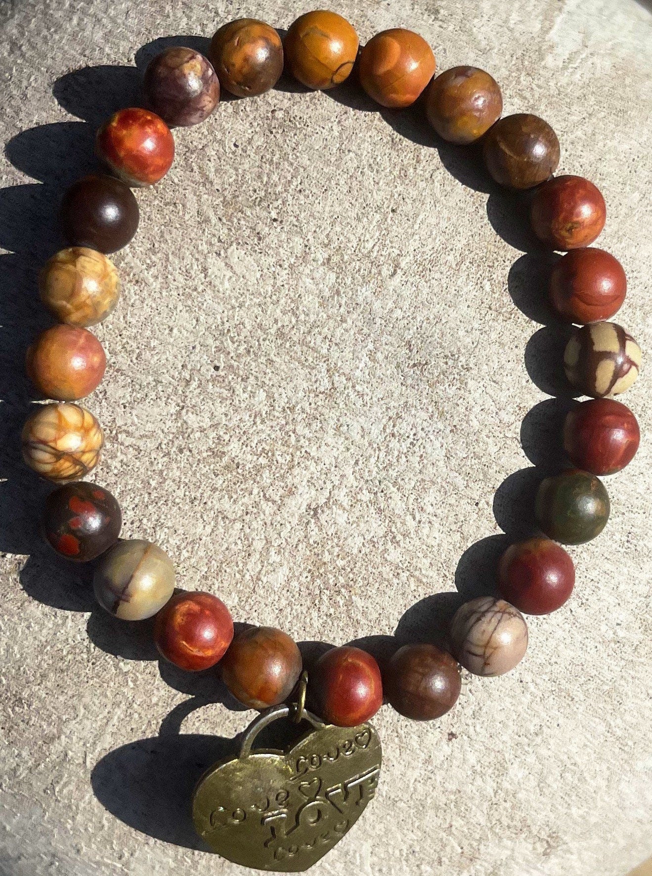 Picasso Jasper Bracelet, Healing Crystals, Handmade Bracelets, Women Bracelet, Jasper Gemstone Jewellery, Friendship Gift, Birthday Gift