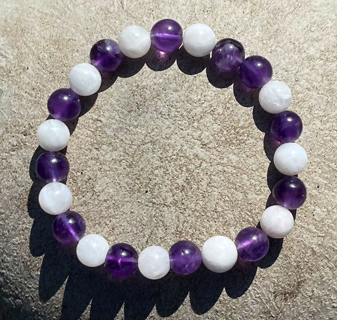 Amethyst & Moonstone Bracelet