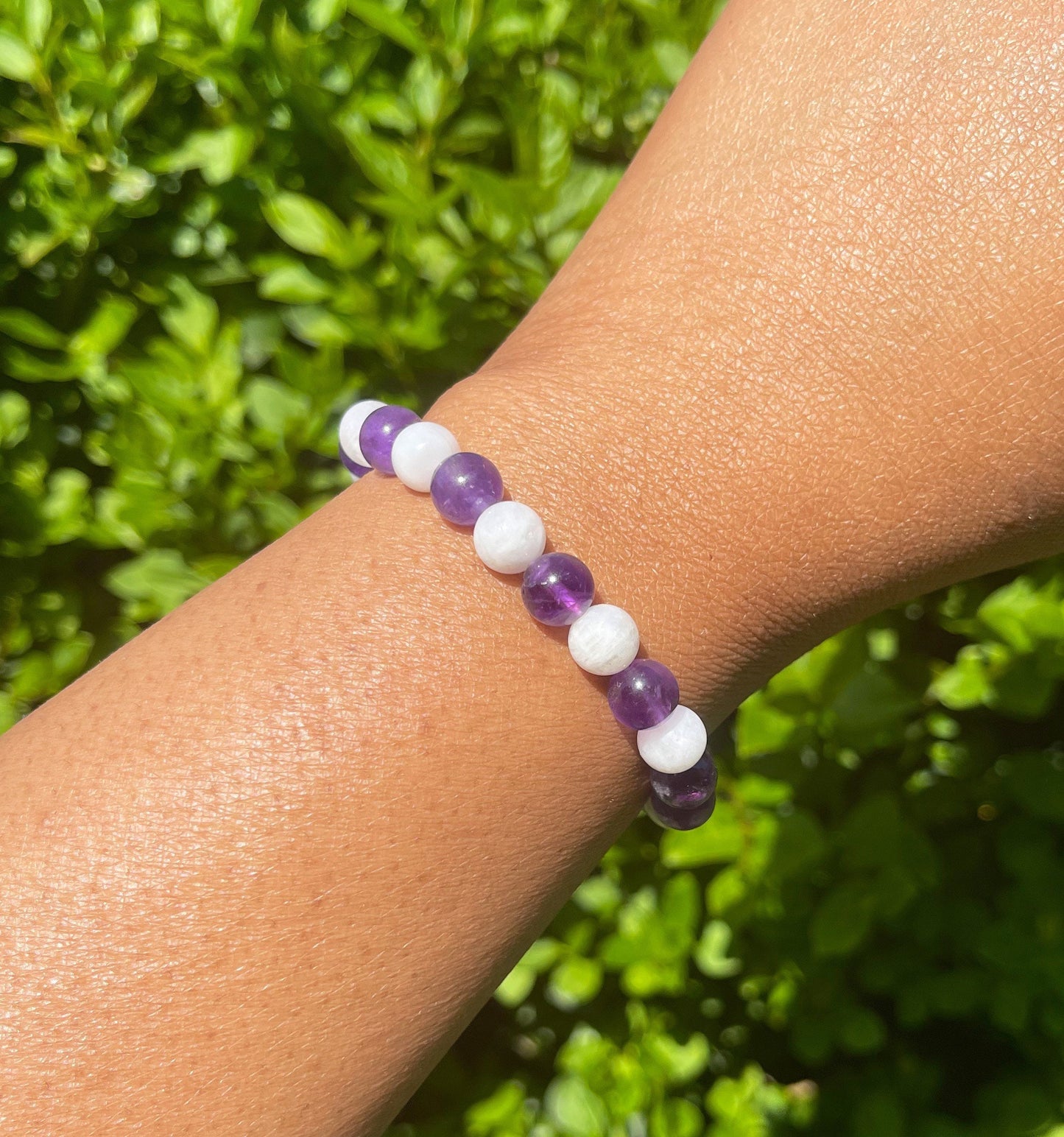 Amethyst & Moonstone Bracelet