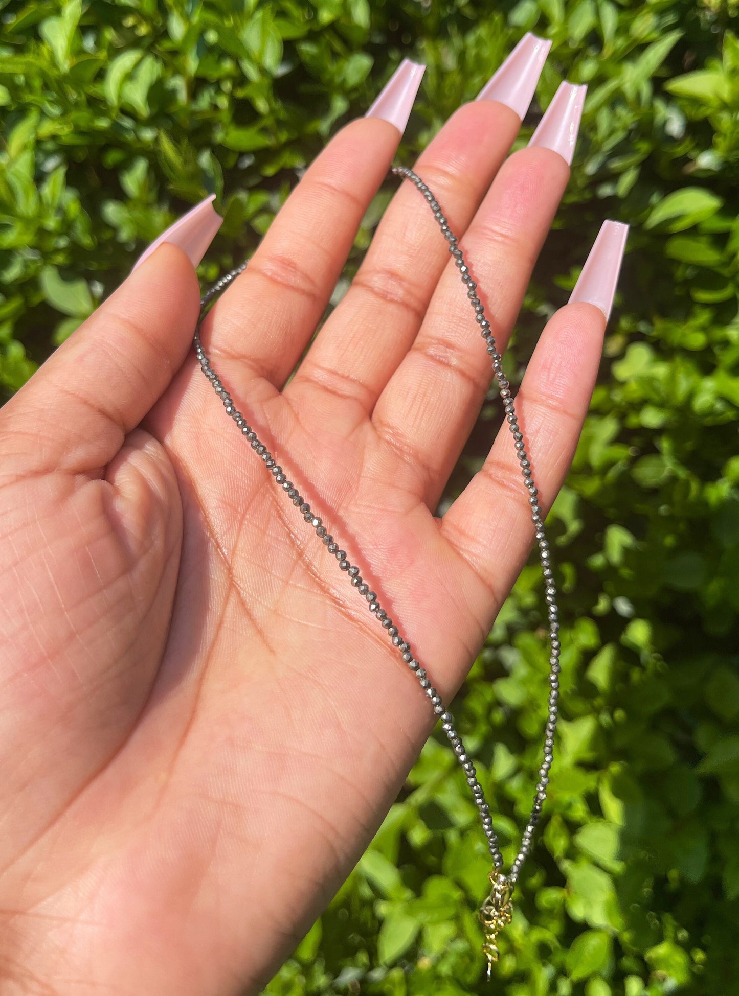 Pyrite Choker, Dainty Crystal Necklace, Gemstone, Healing Crystals, Beaded Necklace, Minimalistic, Protection Necklace, Grounding