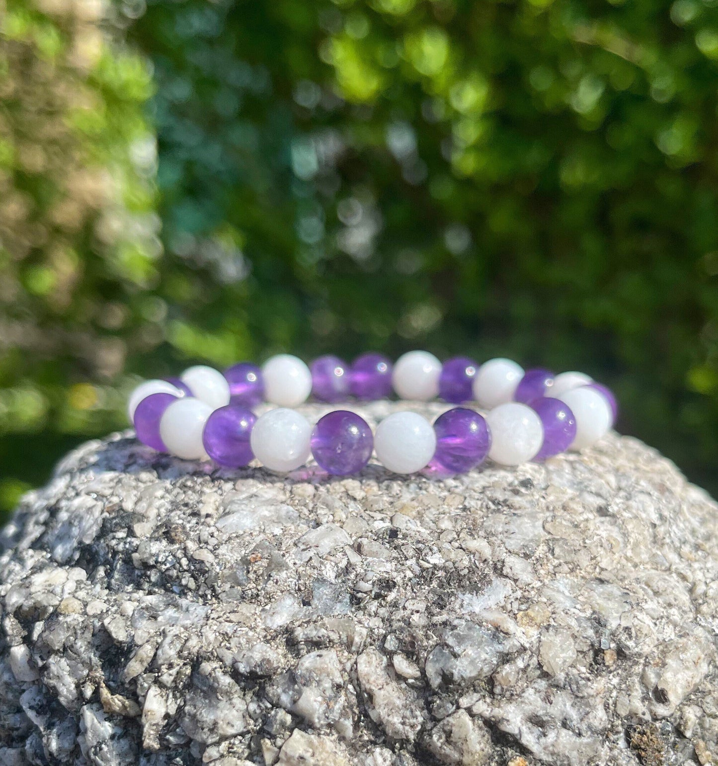 Amethyst & Moonstone Bracelet